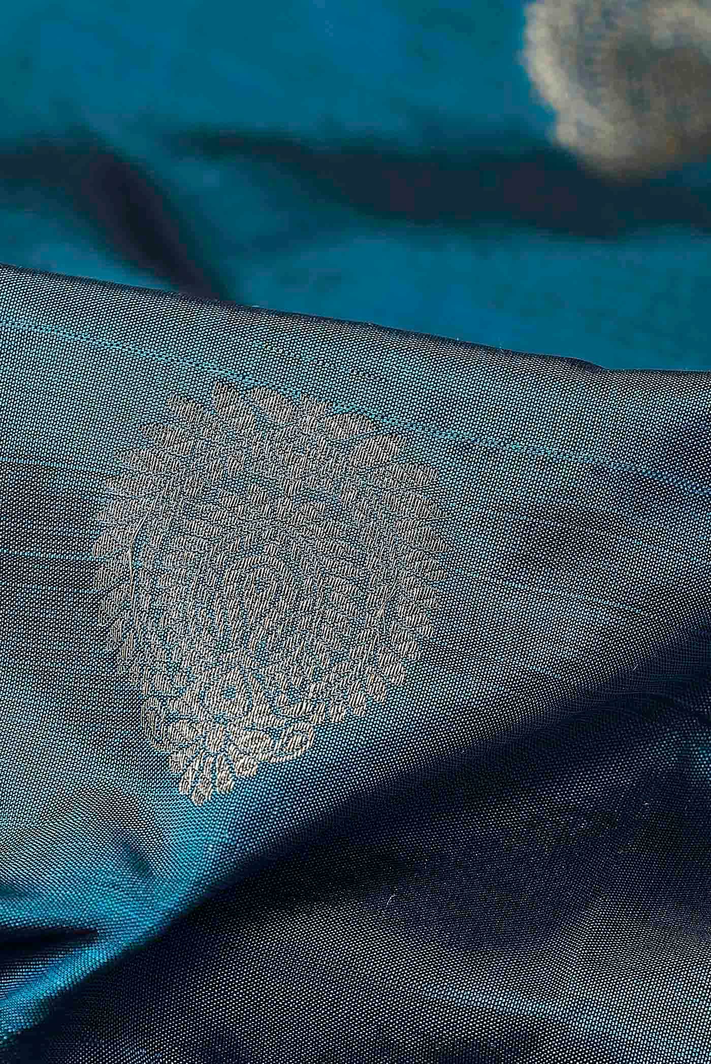 Blue Blended Bangalore Silk Saree