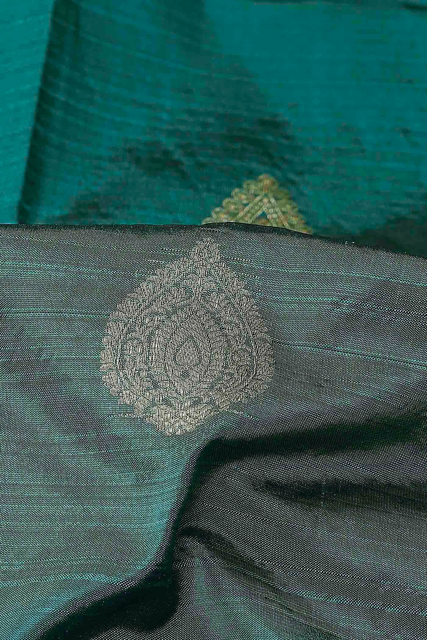Blue Blended Bangalore Silk Saree