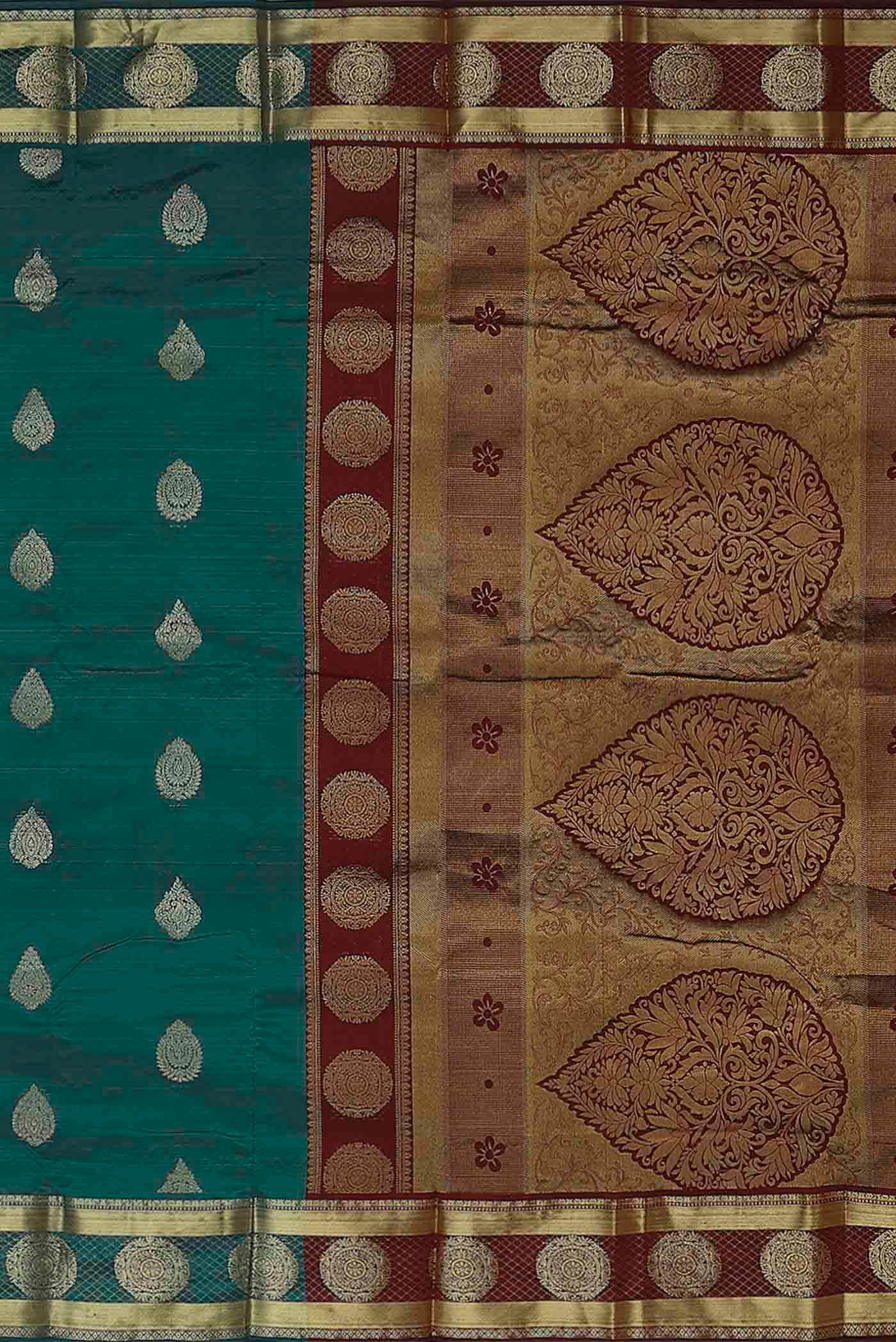Blue Blended Bangalore Silk Saree