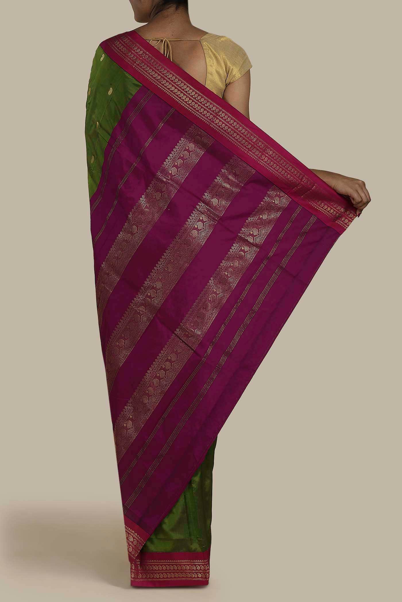 Green Bangalore Silk Saree