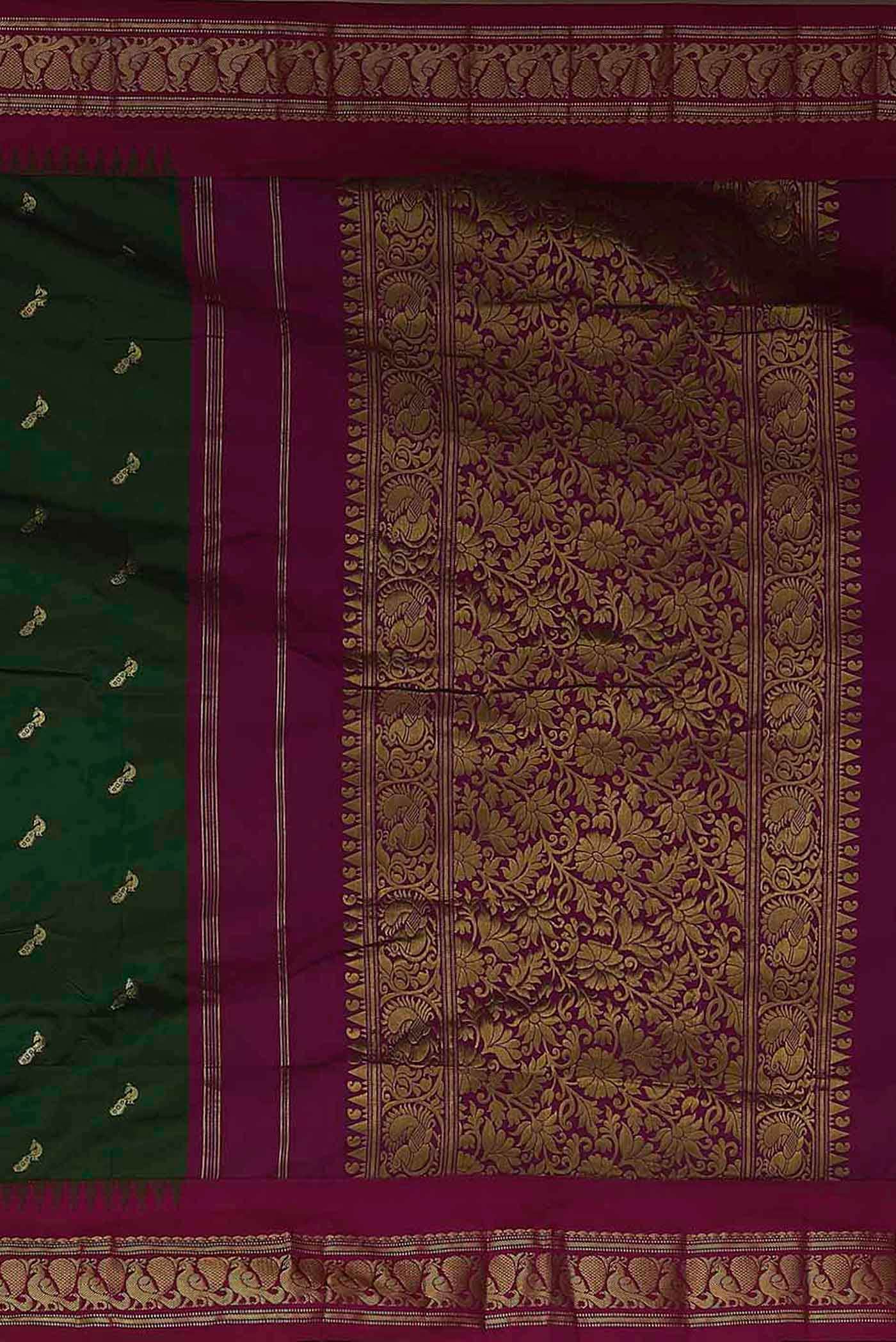 Green Blended Bangalore Silk Saree