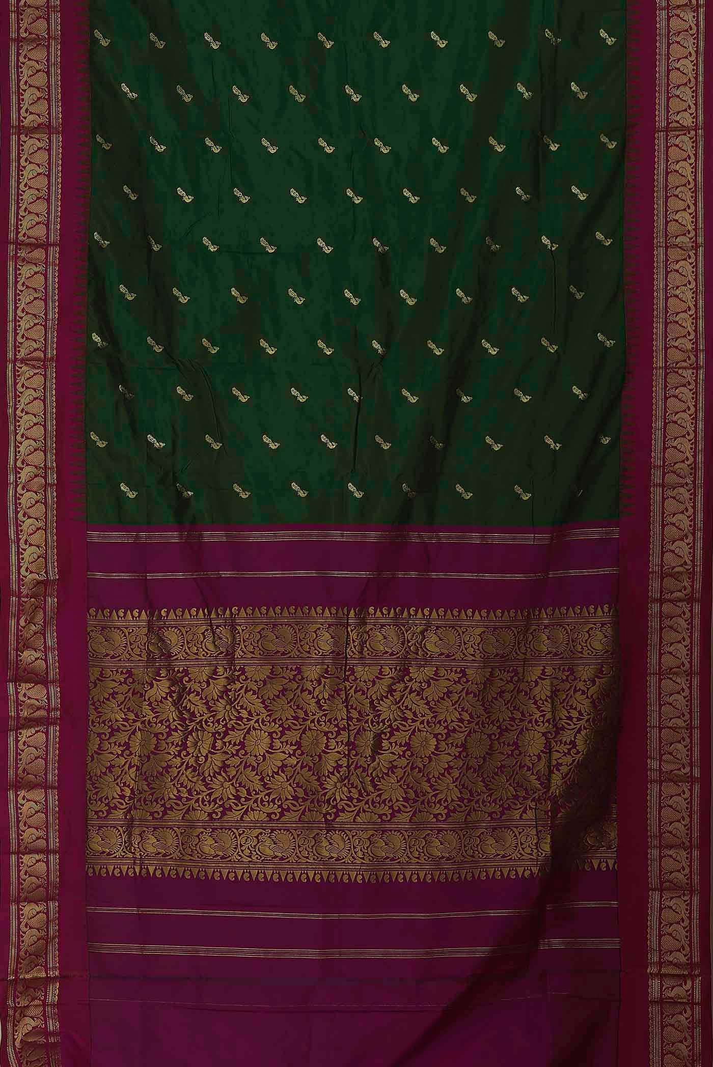 Green Blended Bangalore Silk Saree