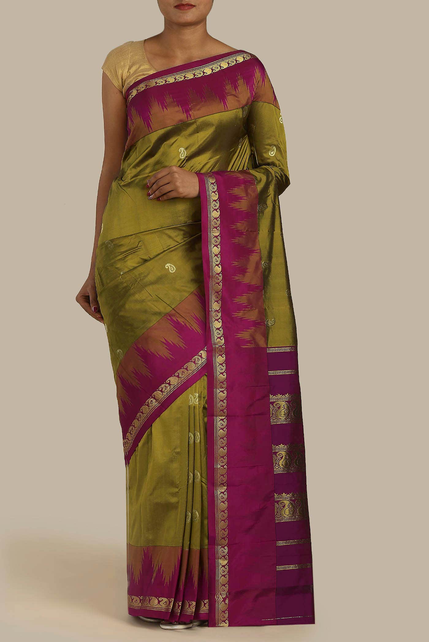 Green Bangalore Silk Saree