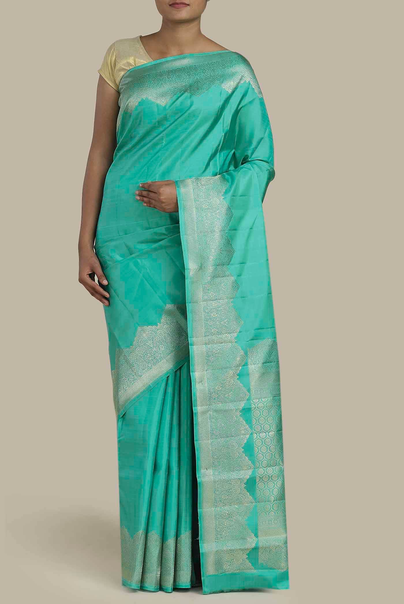Blue Kanchipuram Silk Saree