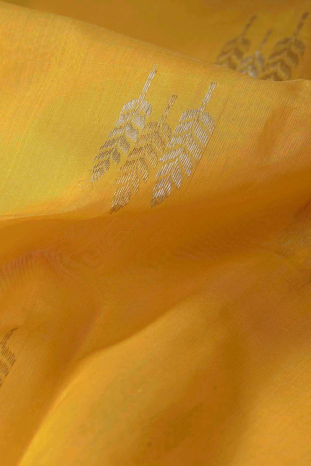 Yellow Chanderi Silk Cotton Saree