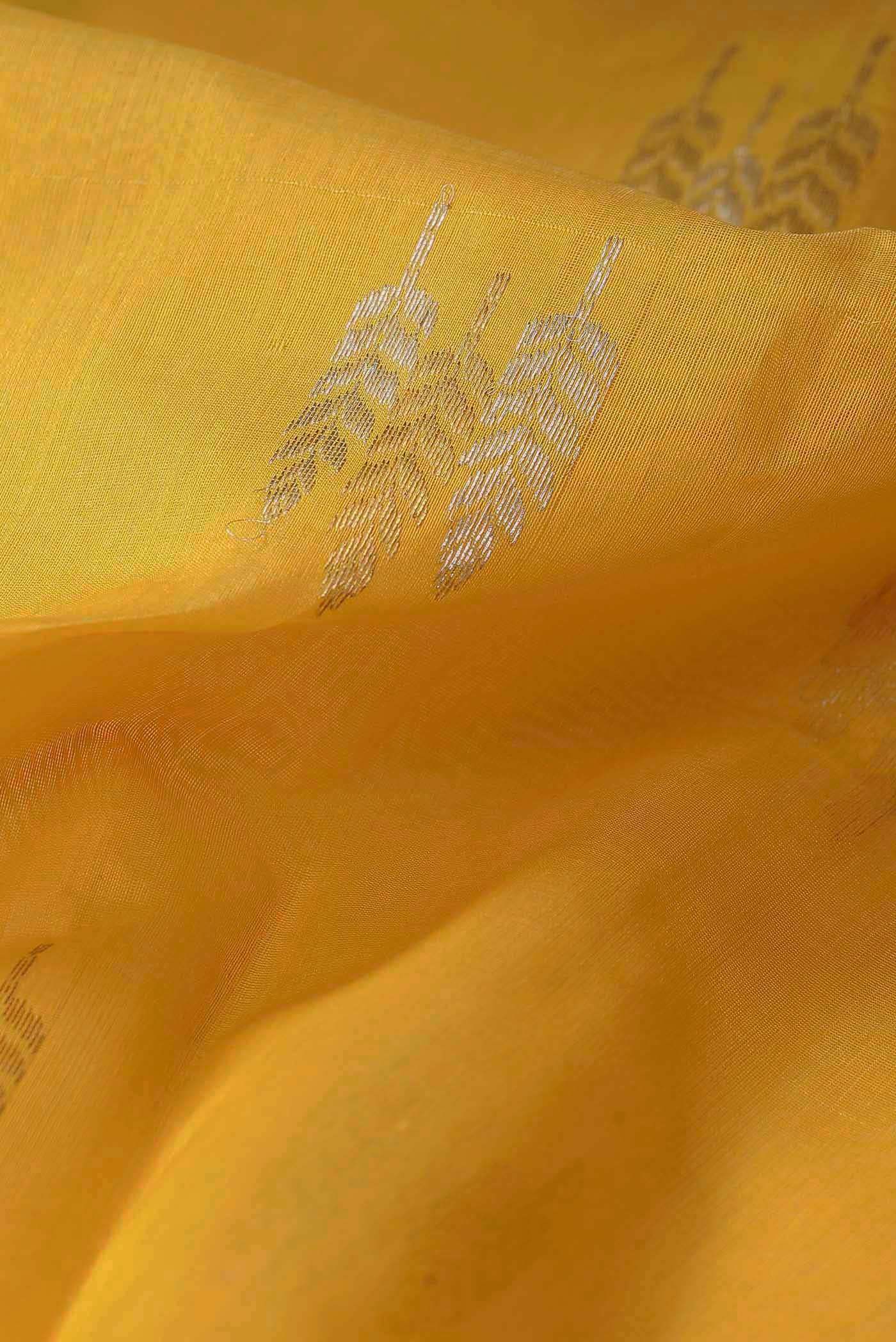Yellow Chanderi Silk Cotton Saree