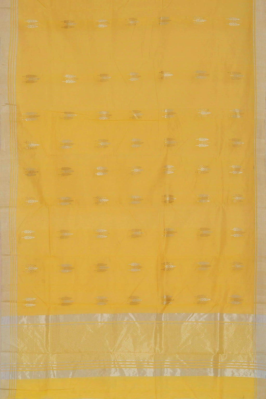 Yellow Chanderi Silk Cotton Saree