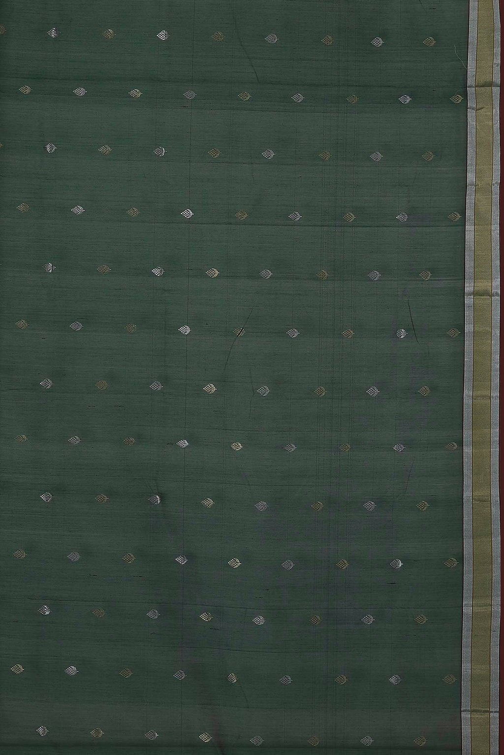Green Chanderi Silk Cotton Saree