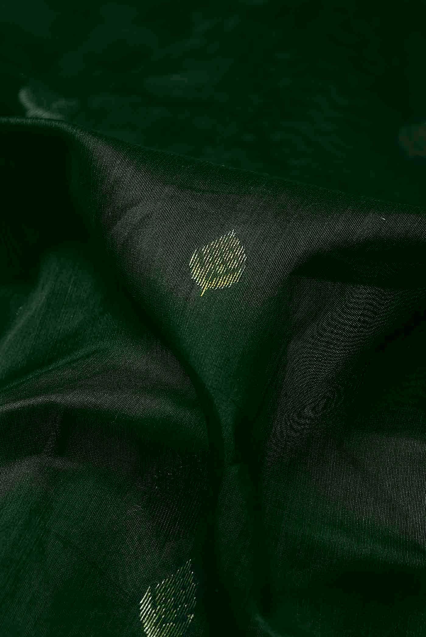 Green Chanderi Silk Cotton Saree