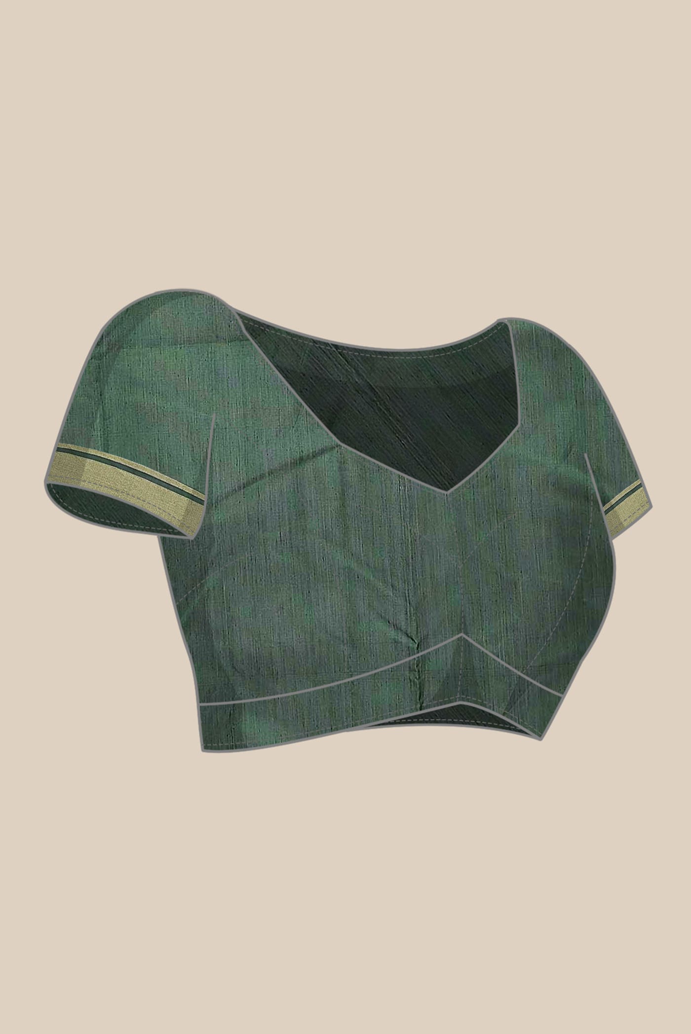 Green Chanderi Silk Cotton Saree