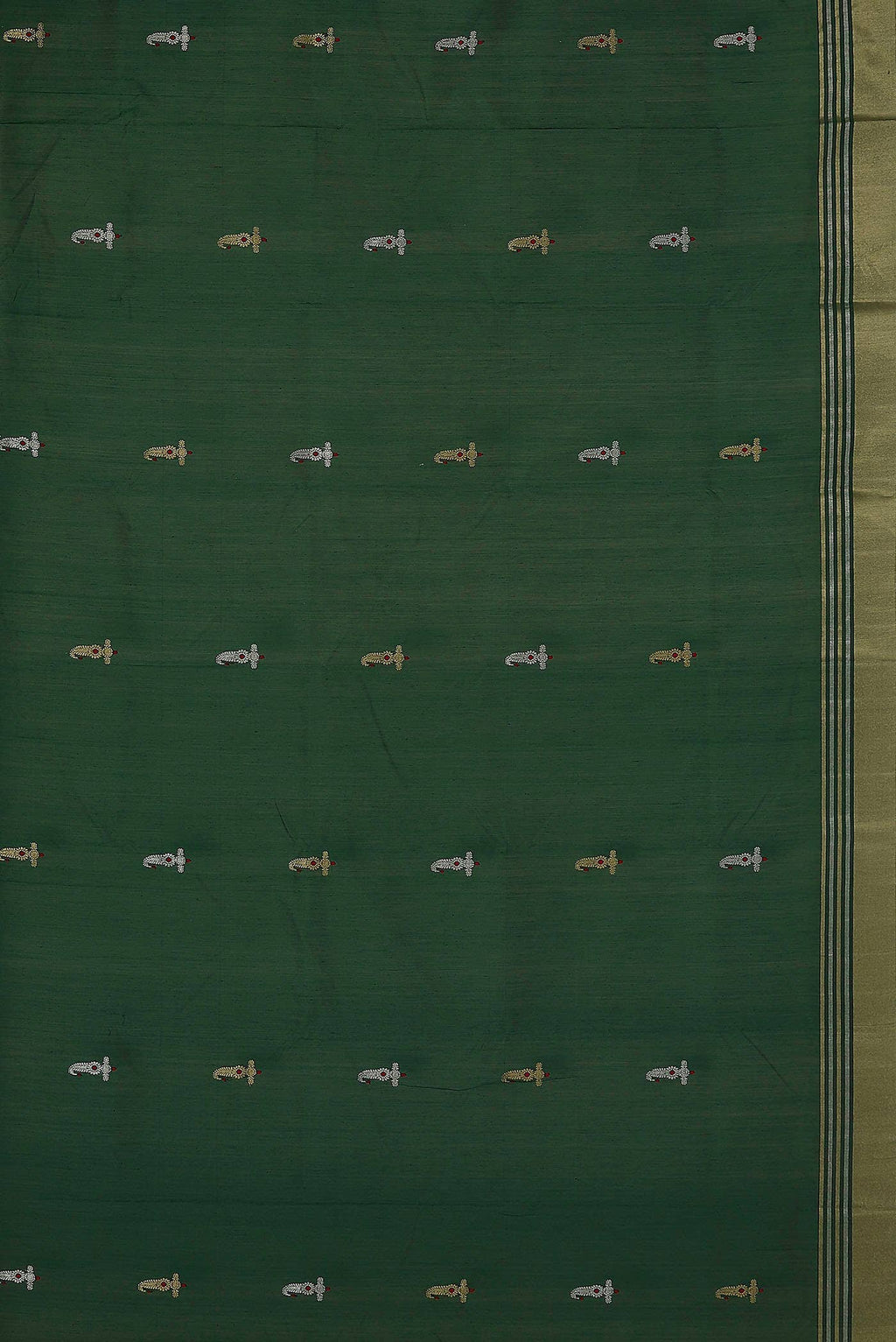 Green Chanderi Silk Cotton Saree