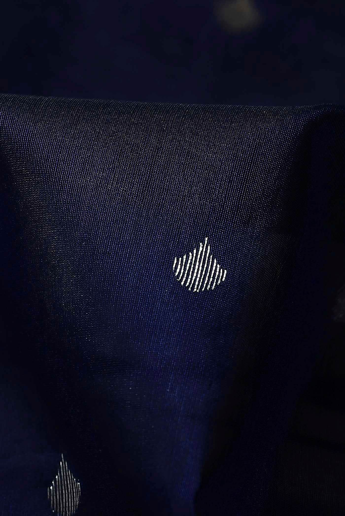 Blue Chanderi Silk Cotton Saree