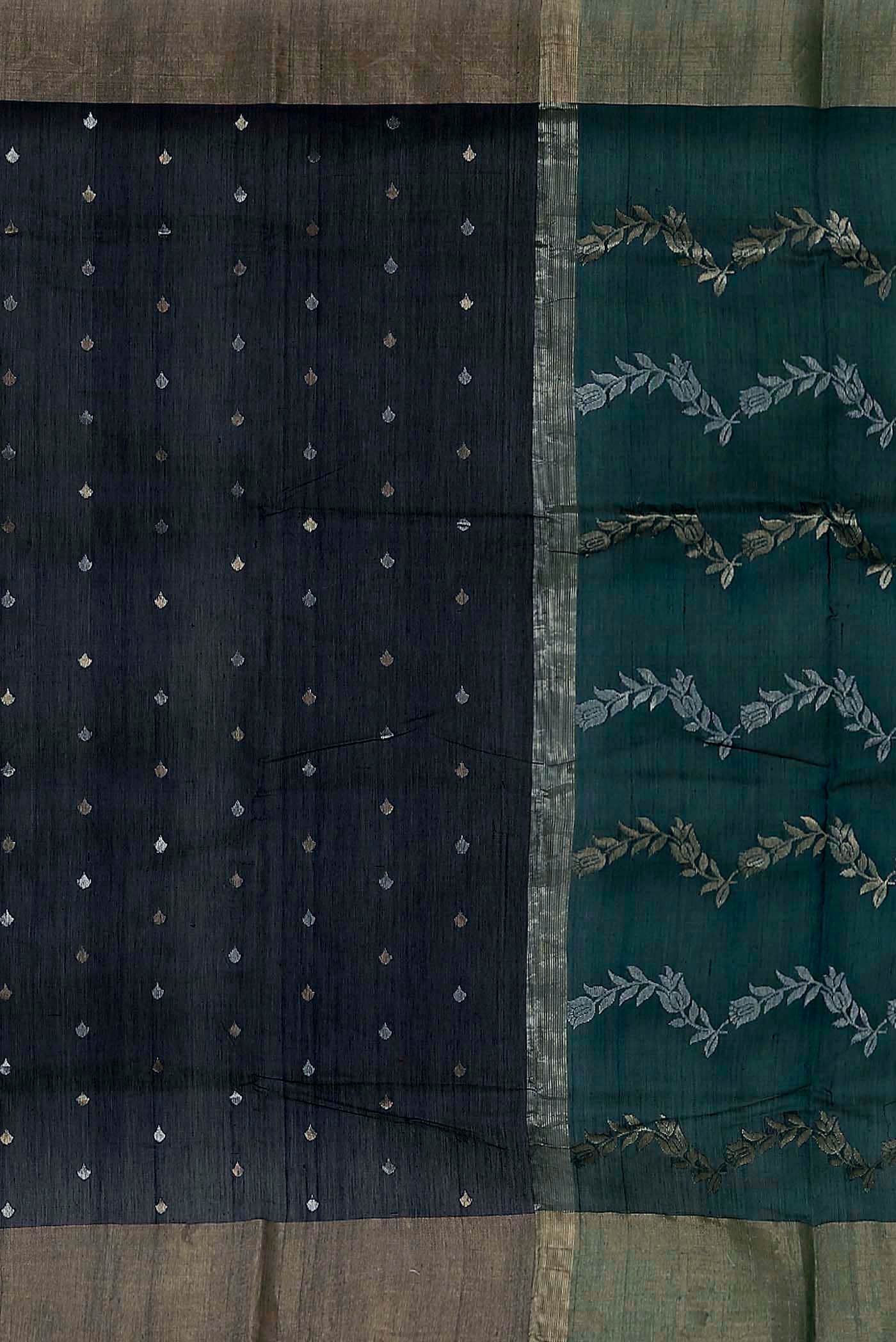 Blue Chanderi Silk Cotton Saree