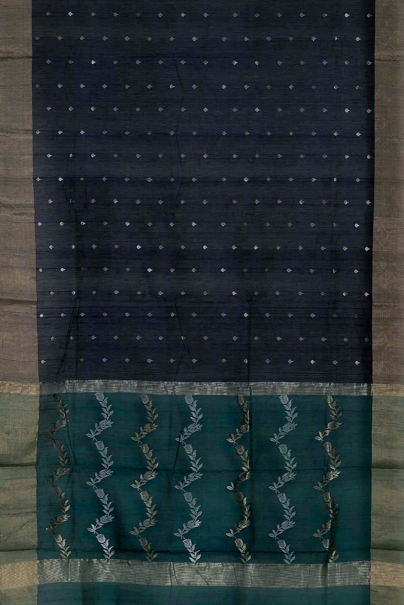 Blue Chanderi Silk Cotton Saree