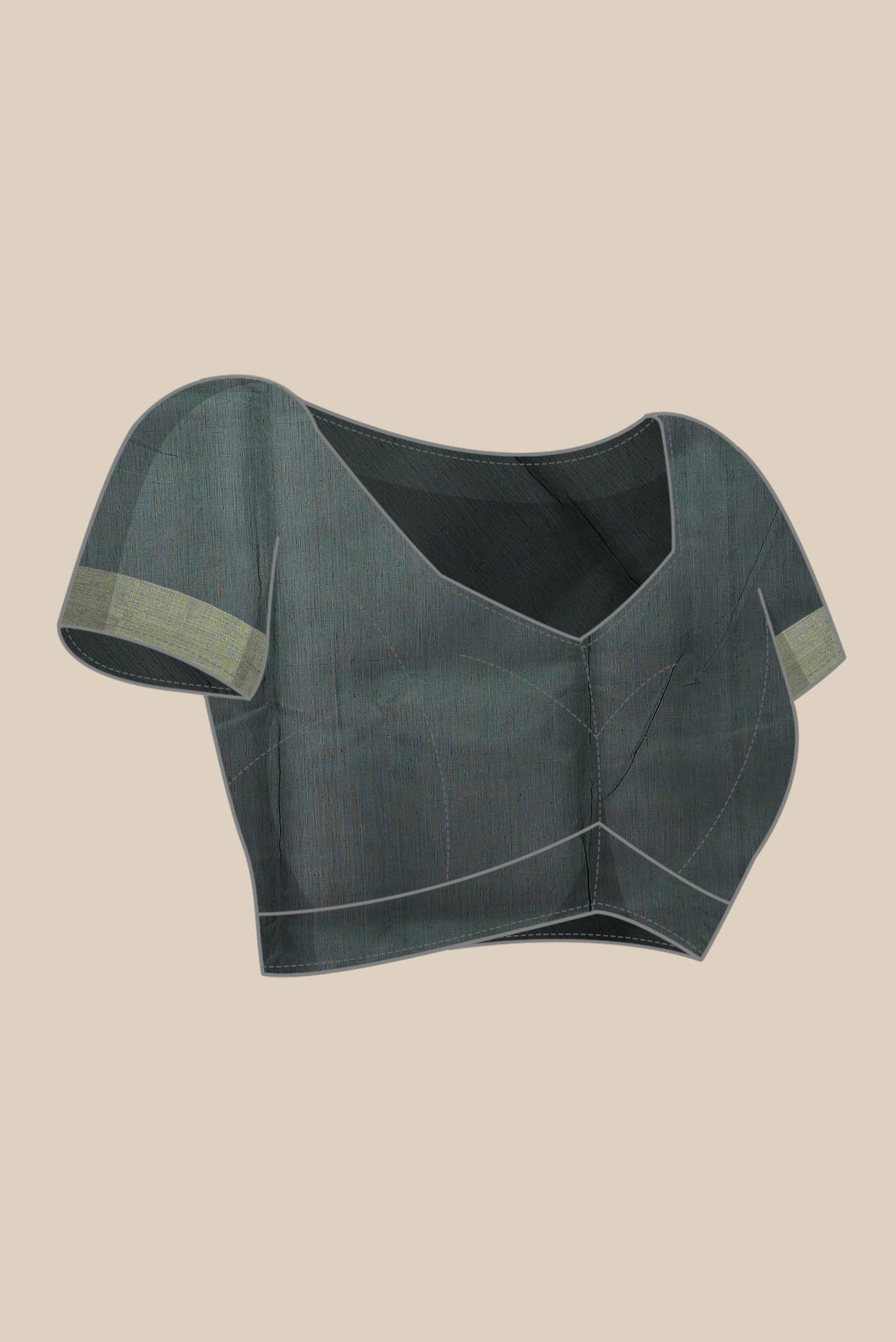 Green Chanderi Silk Cotton Saree