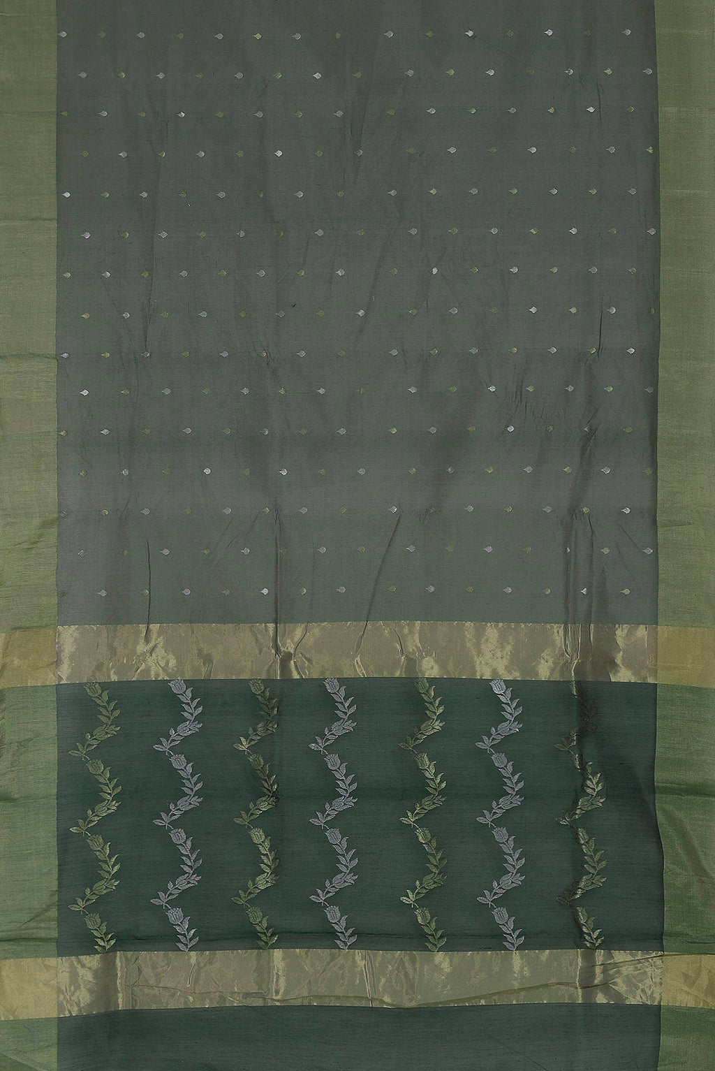 Green Chanderi Silk Cotton Saree