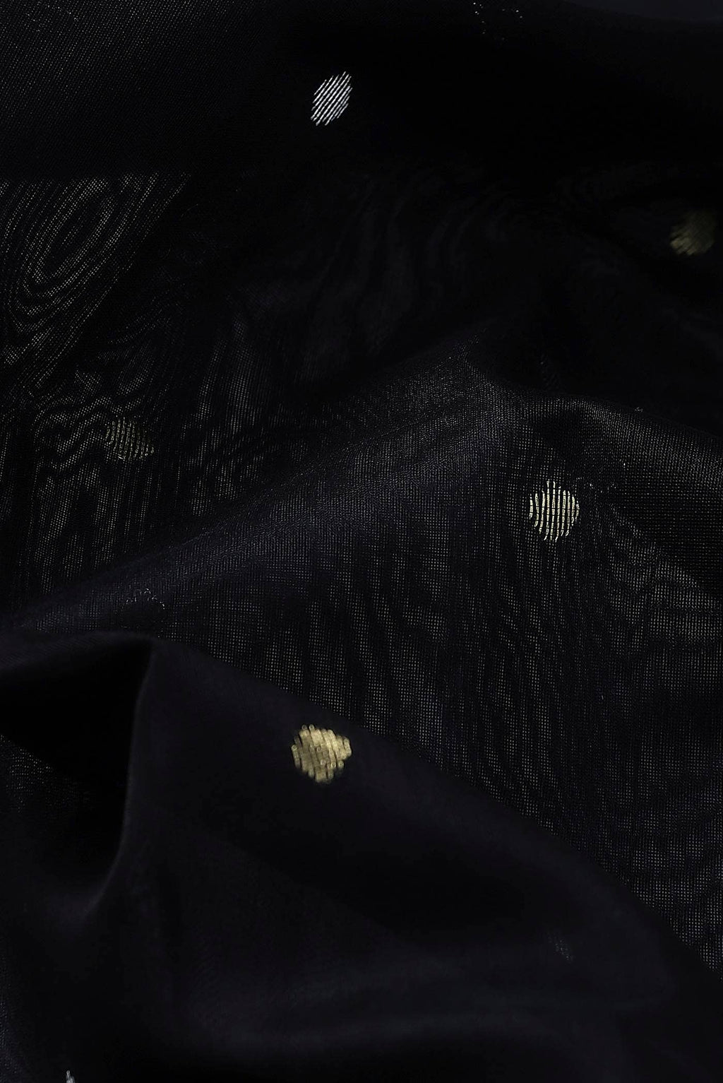 Black Chanderi Silk Cotton Saree