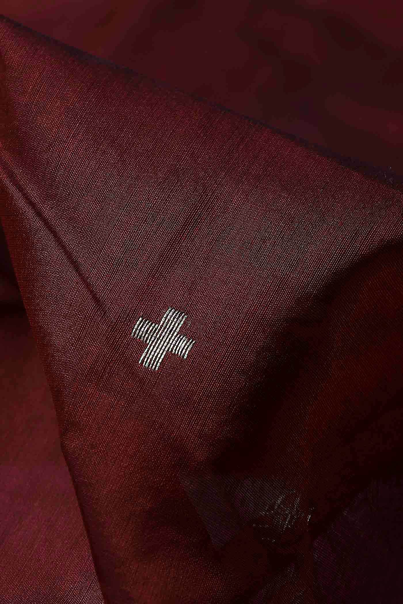 Maroon Chanderi Silk Cotton Saree