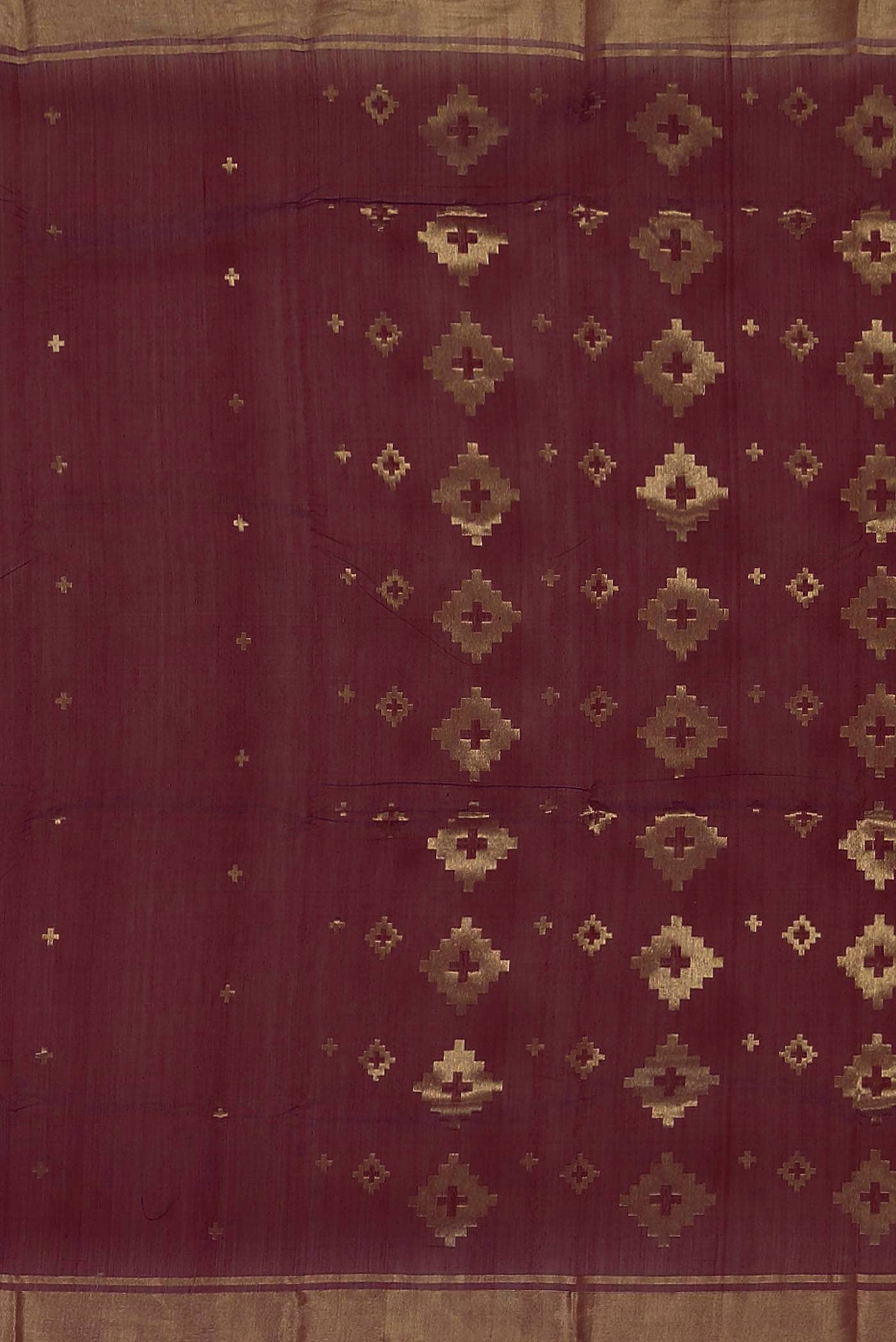 Maroon Chanderi Silk Cotton Saree