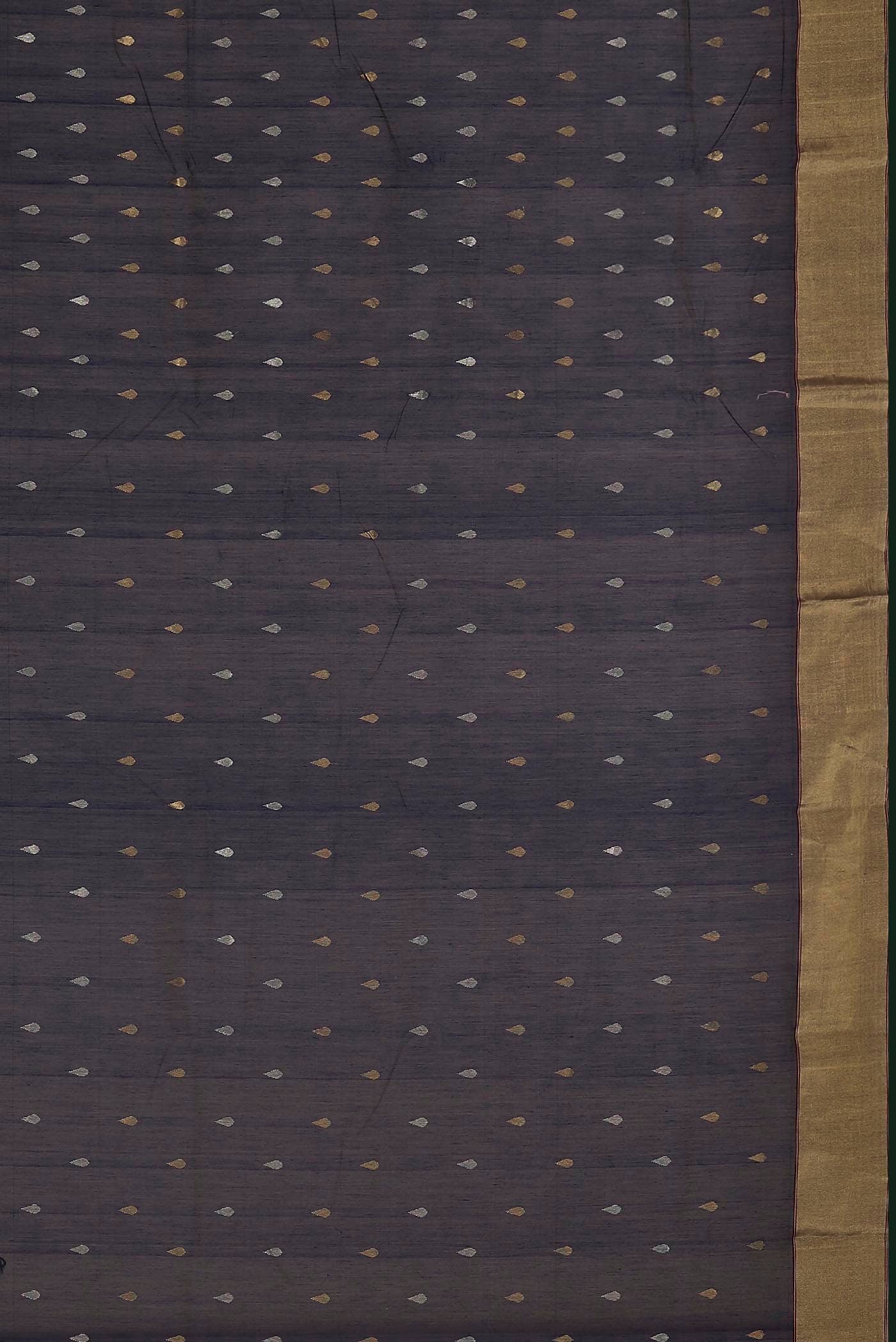 Navy Blue Chanderi Silk Cotton Saree