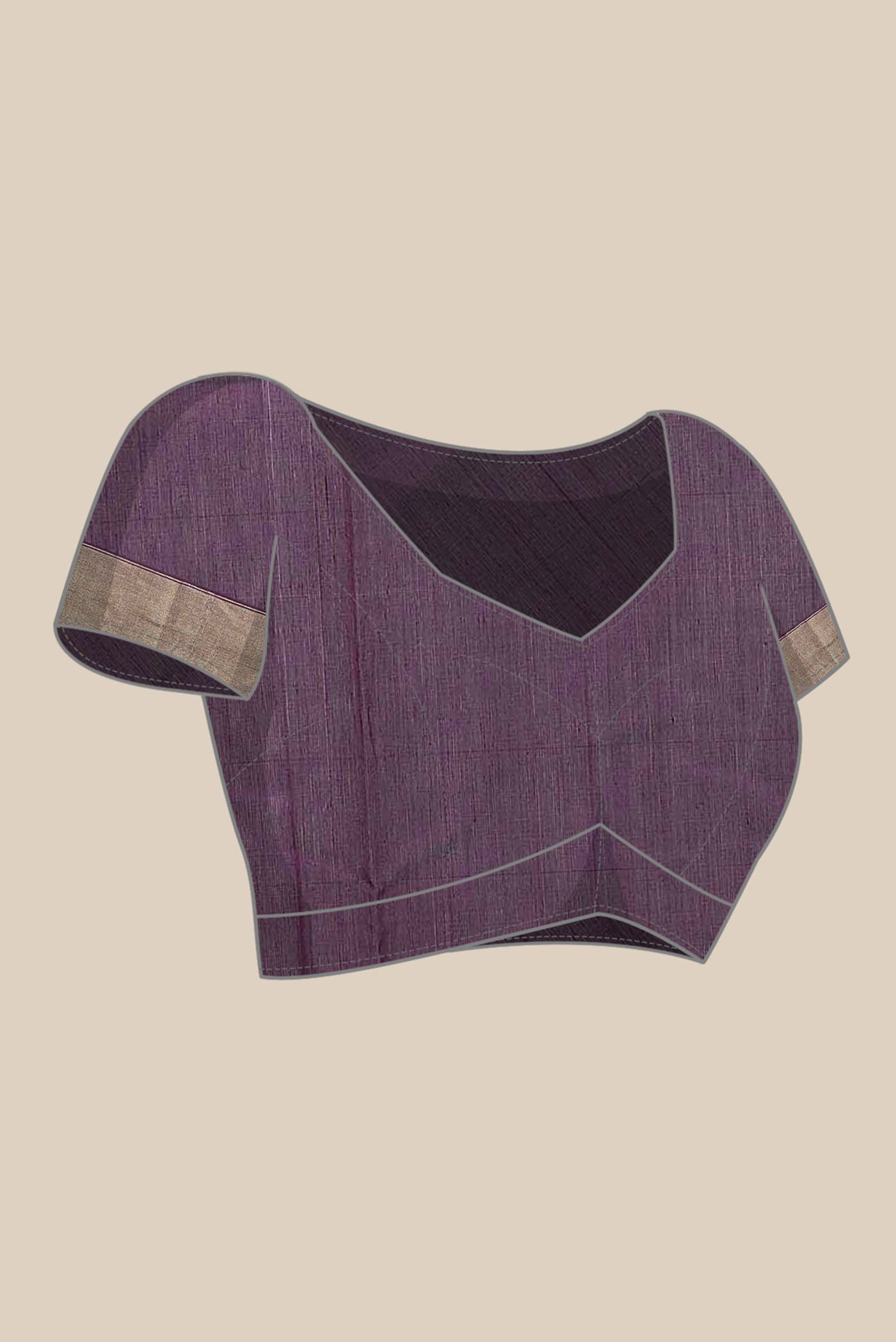 Purple Chanderi Silk Cotton Saree