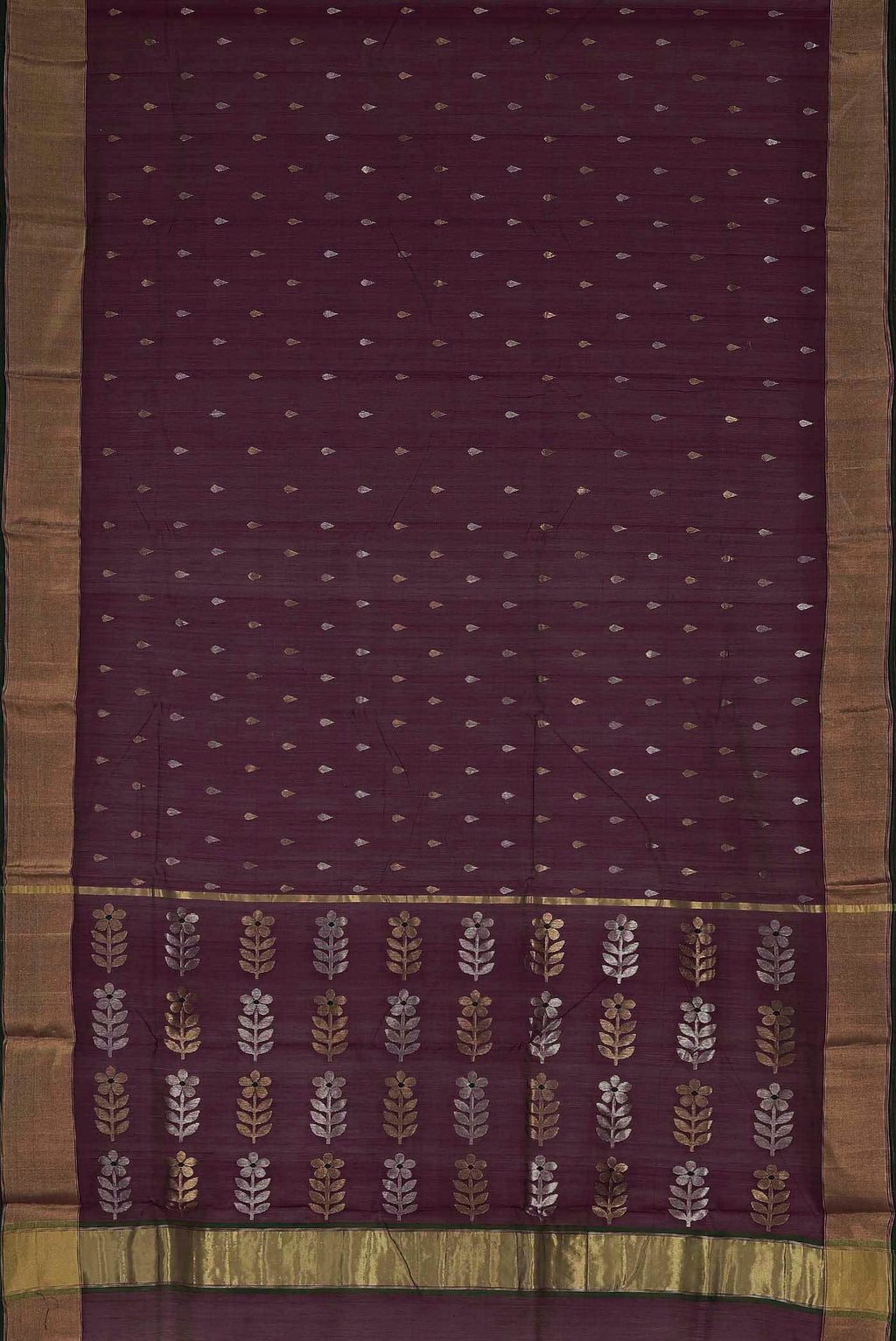 Purple Chanderi Silk Cotton Saree