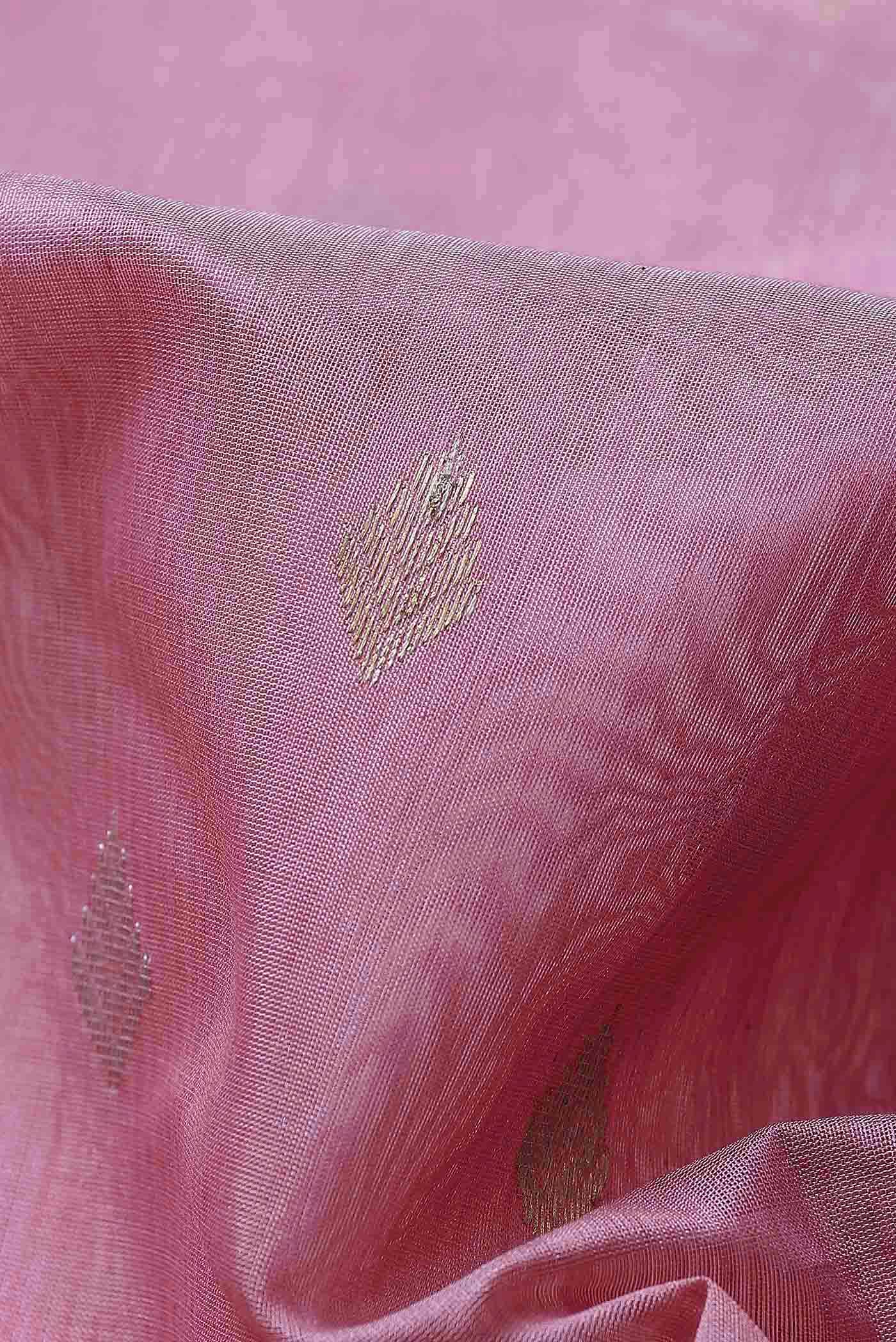 Pink Chanderi Silk Cotton Saree