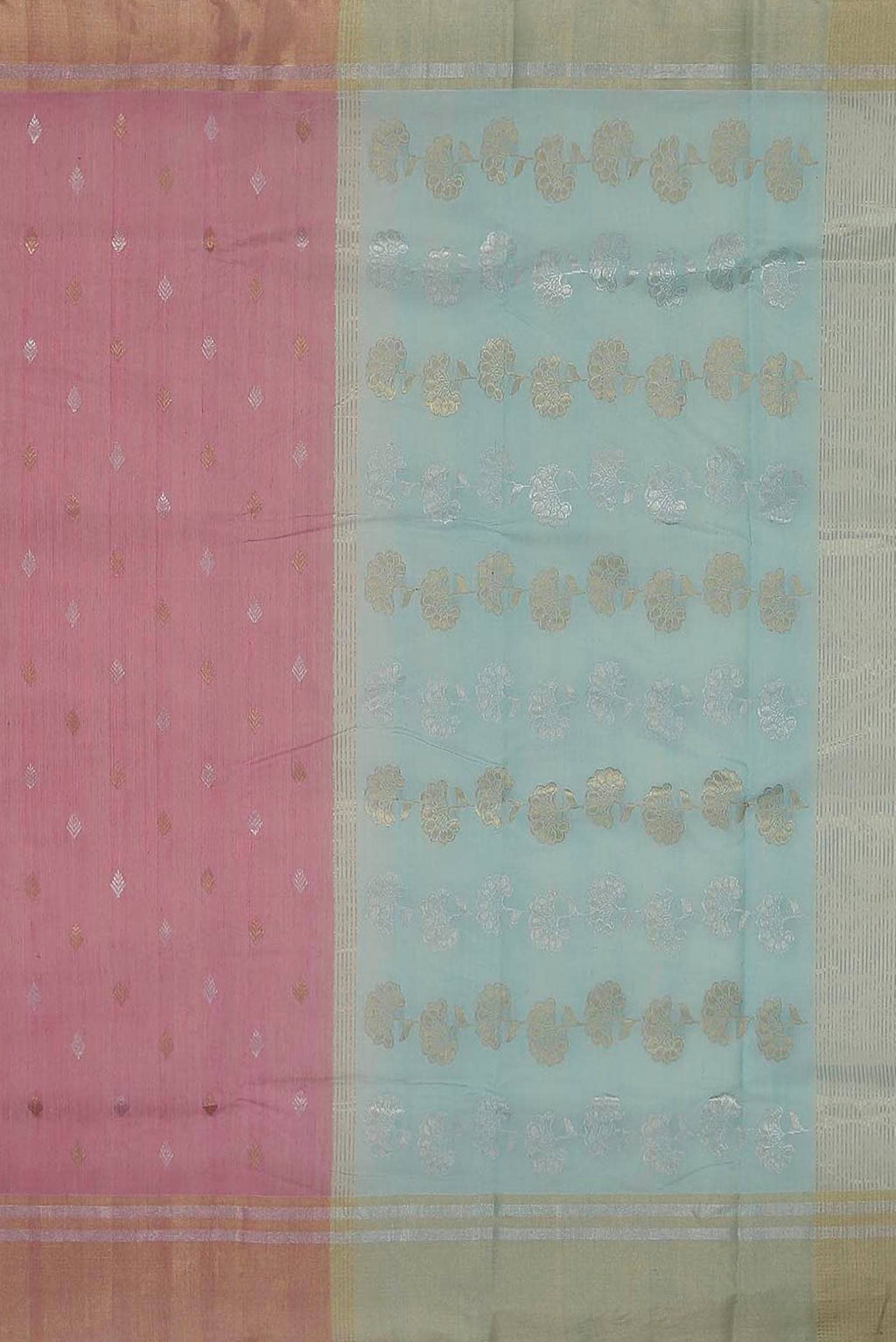 Pink Chanderi Silk Cotton Saree