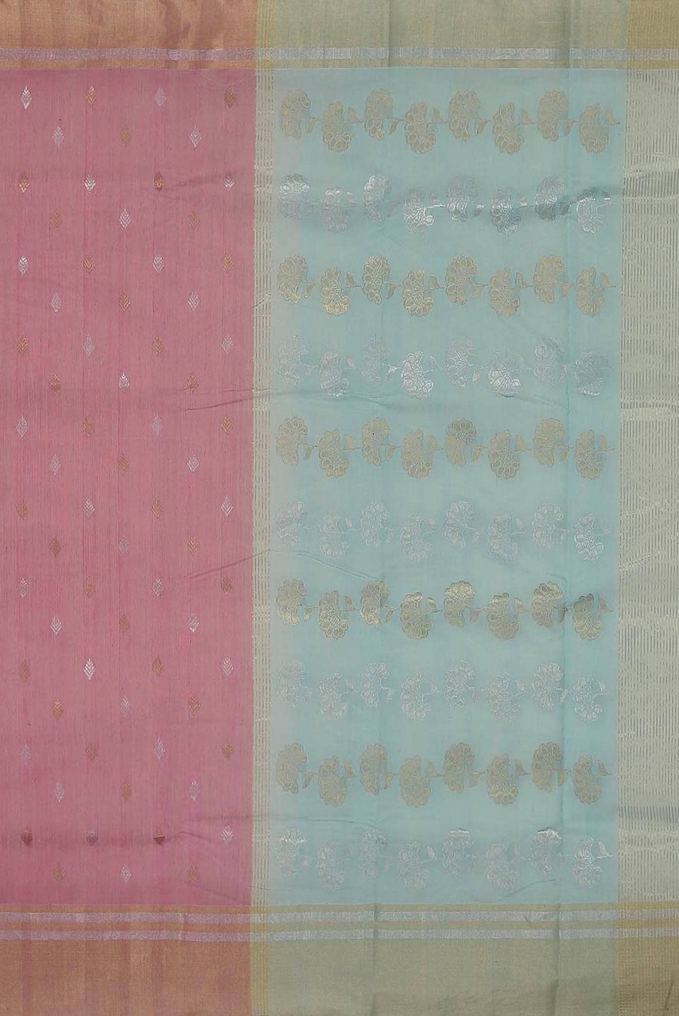 Pink Chanderi Silk Cotton Saree