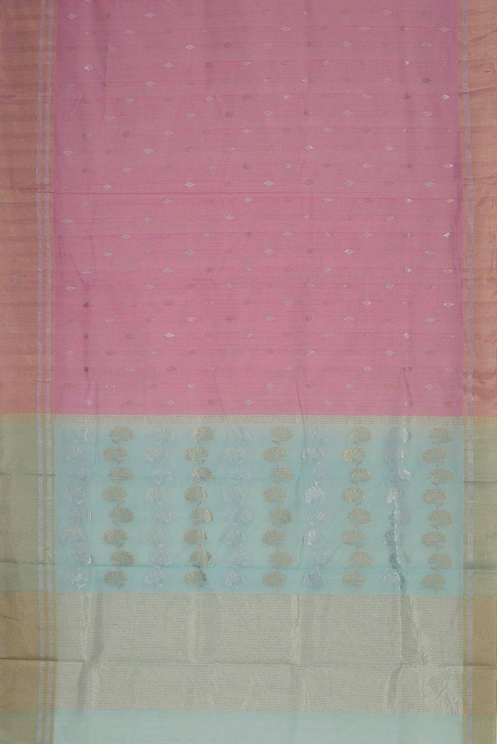 Pink Chanderi Silk Cotton Saree