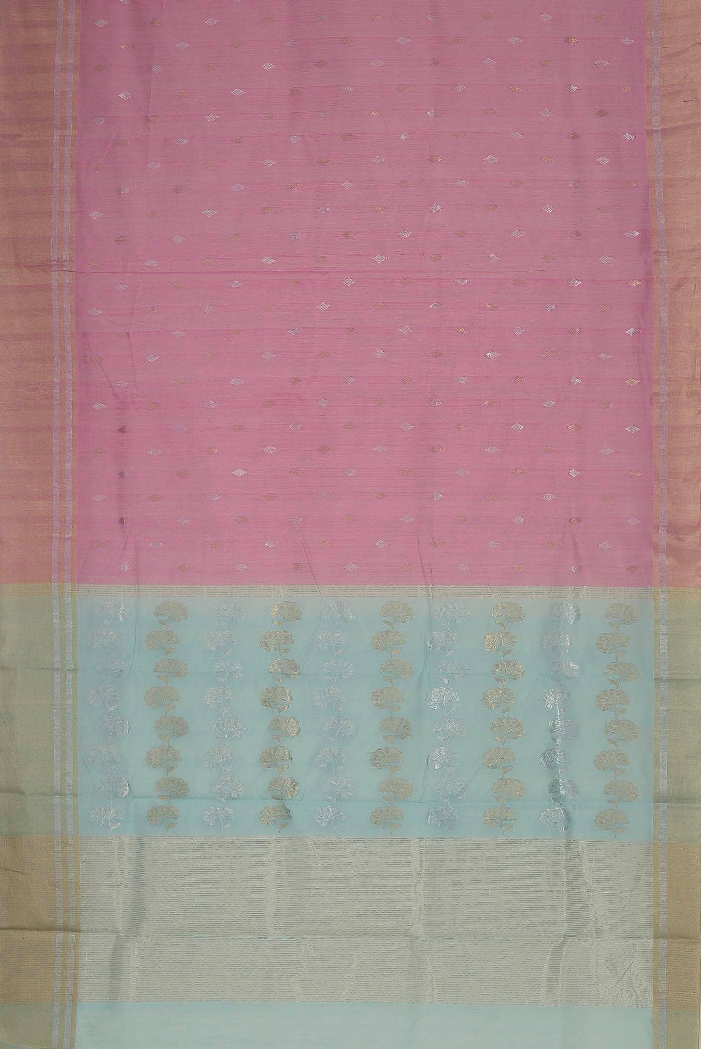 Pink Chanderi Silk Cotton Saree