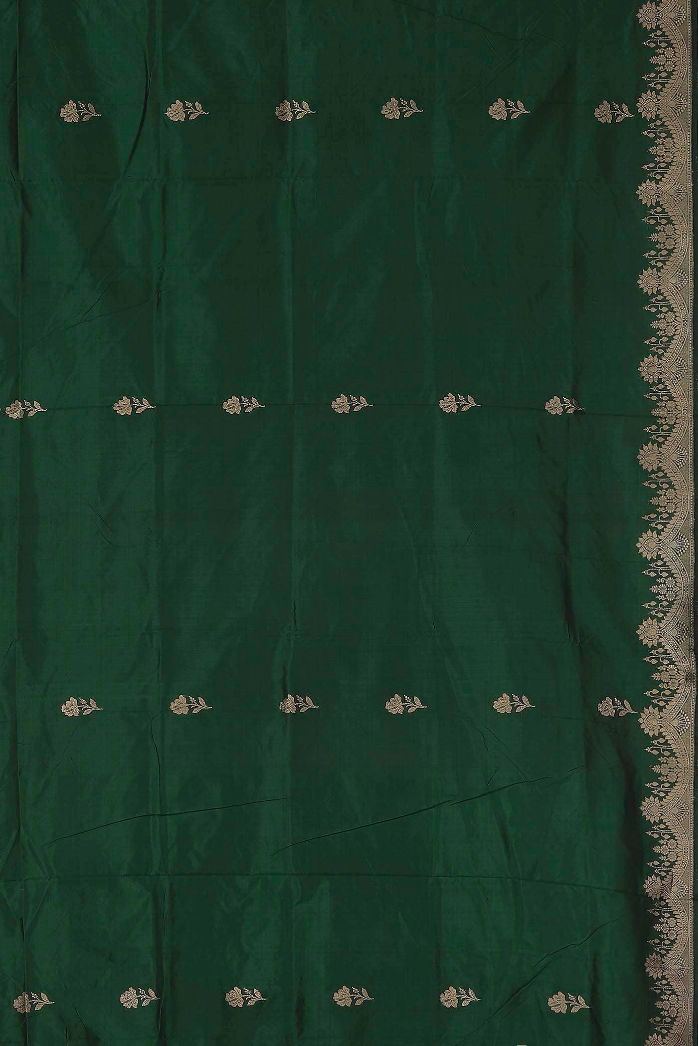 Green Banarasi Katan Silk Saree
