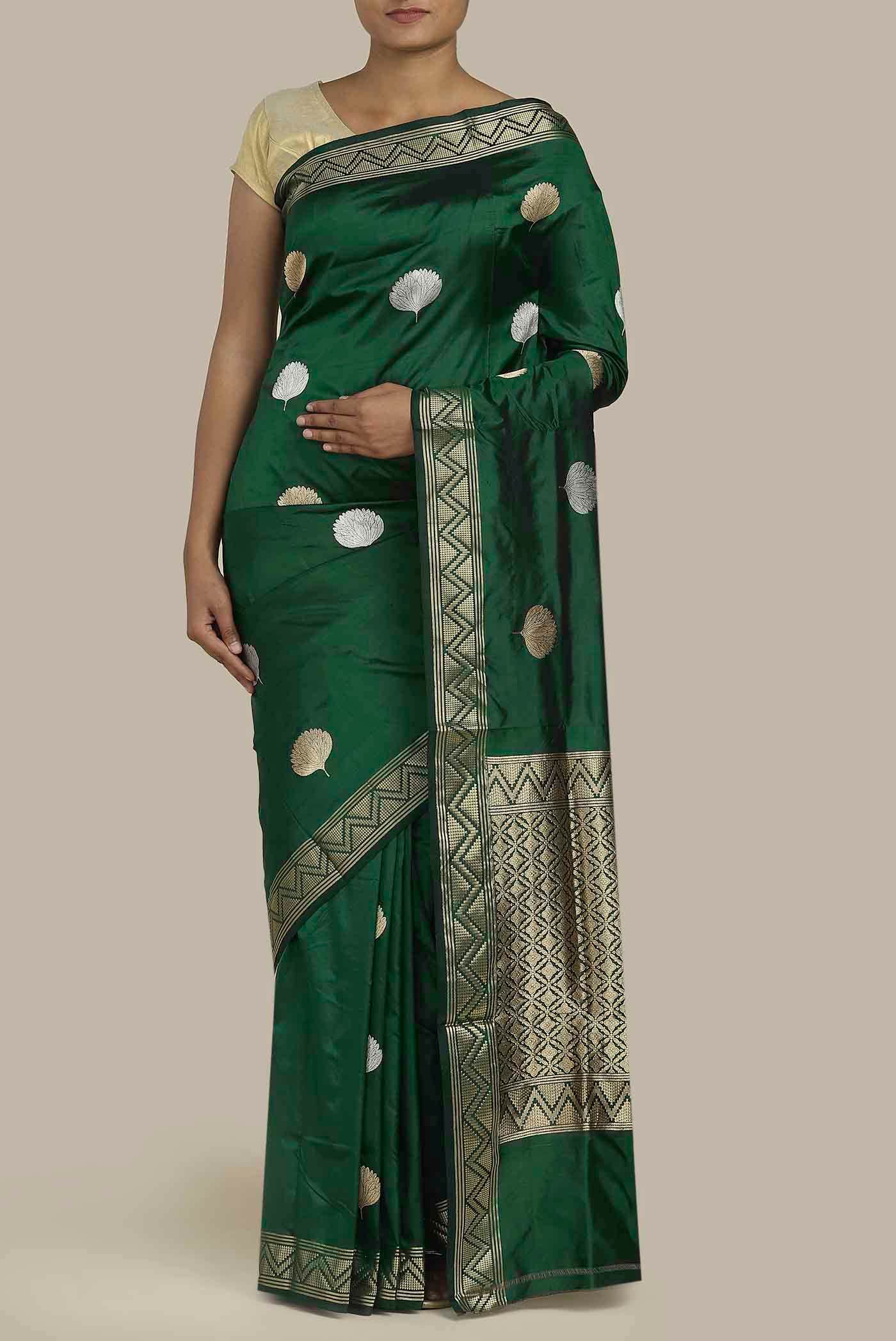Green Banarasi Silk Saree