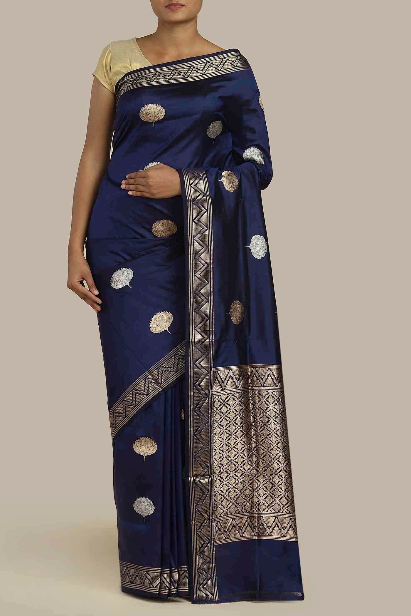 Blue Banarasi Silk Saree