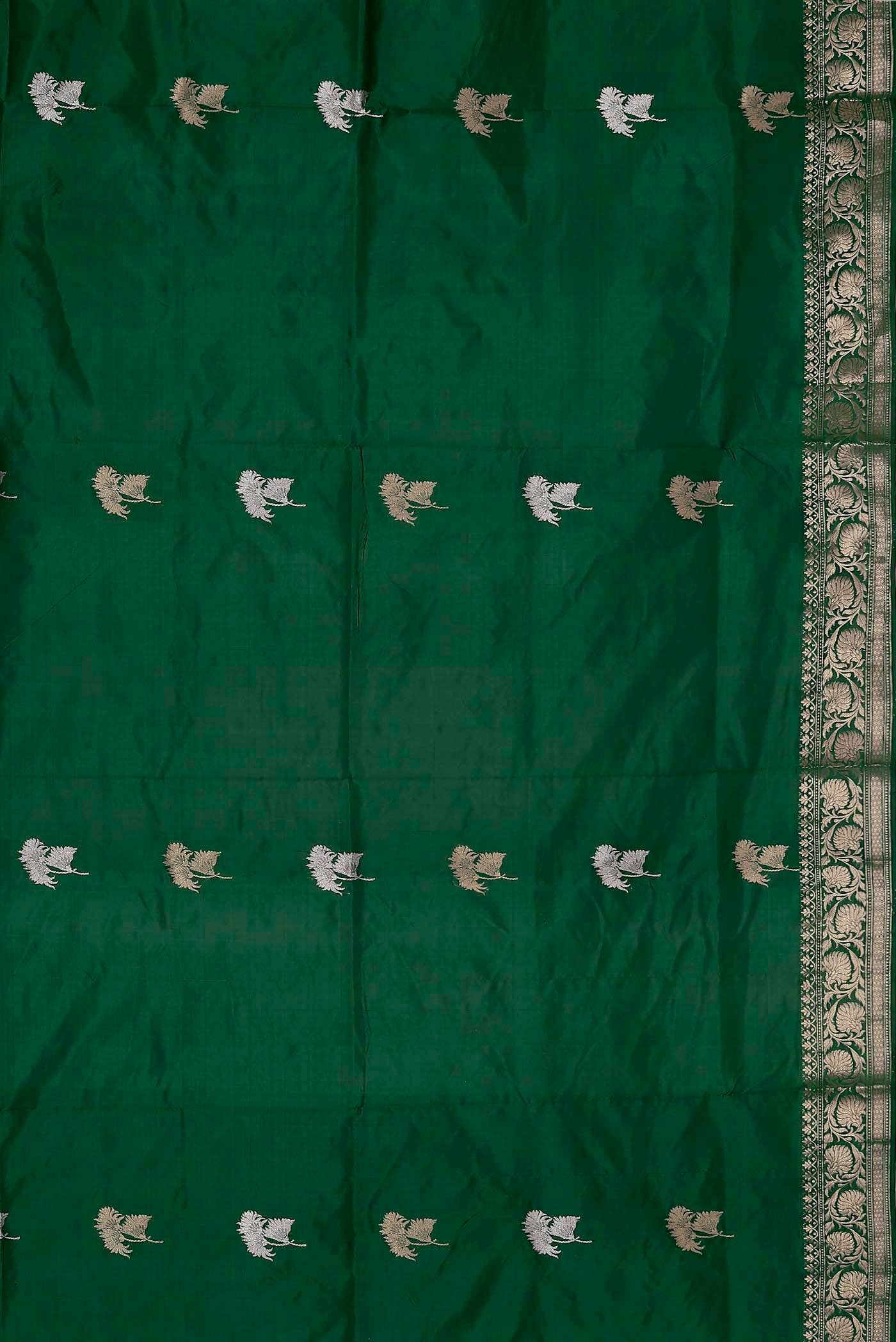 Green Banarasi Katan Silk Saree