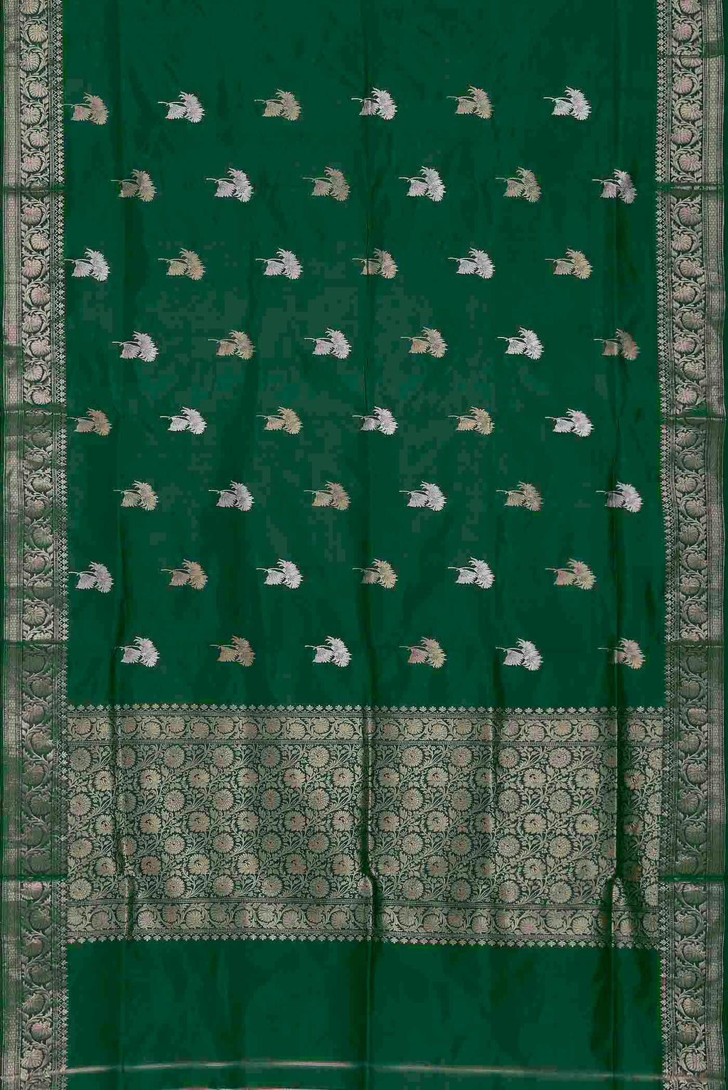 Green Banarasi Katan Silk Saree