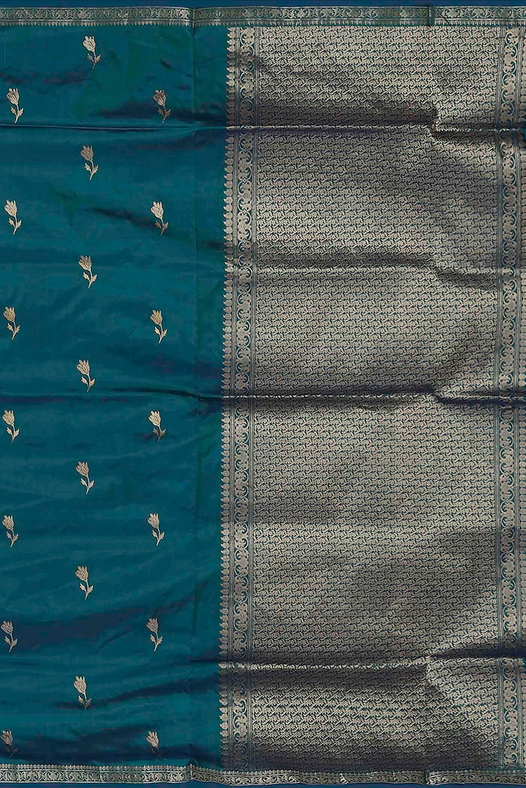 Blue Banarasi Silk Saree