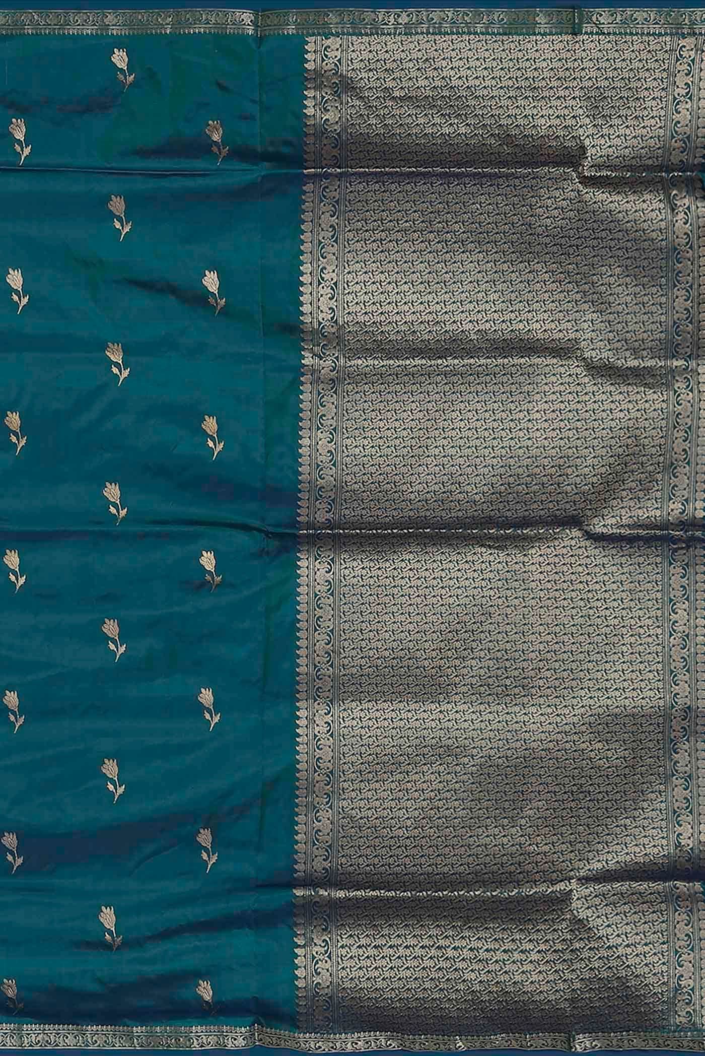 Blue Banarasi Silk Saree