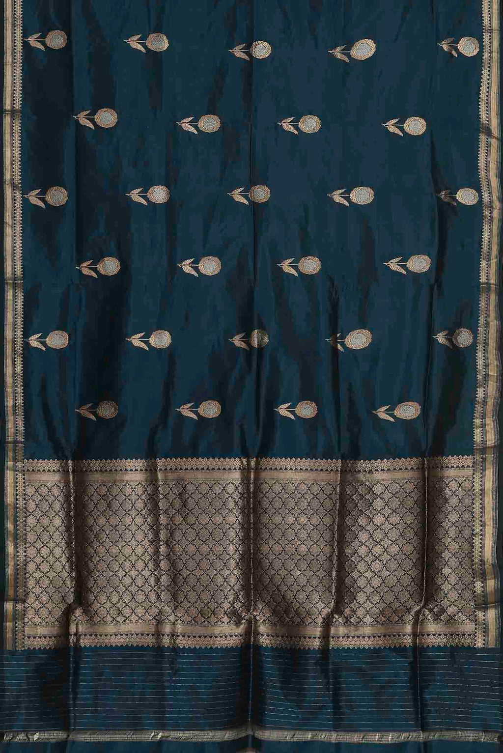 Blue Banarasi Katan Silk Saree