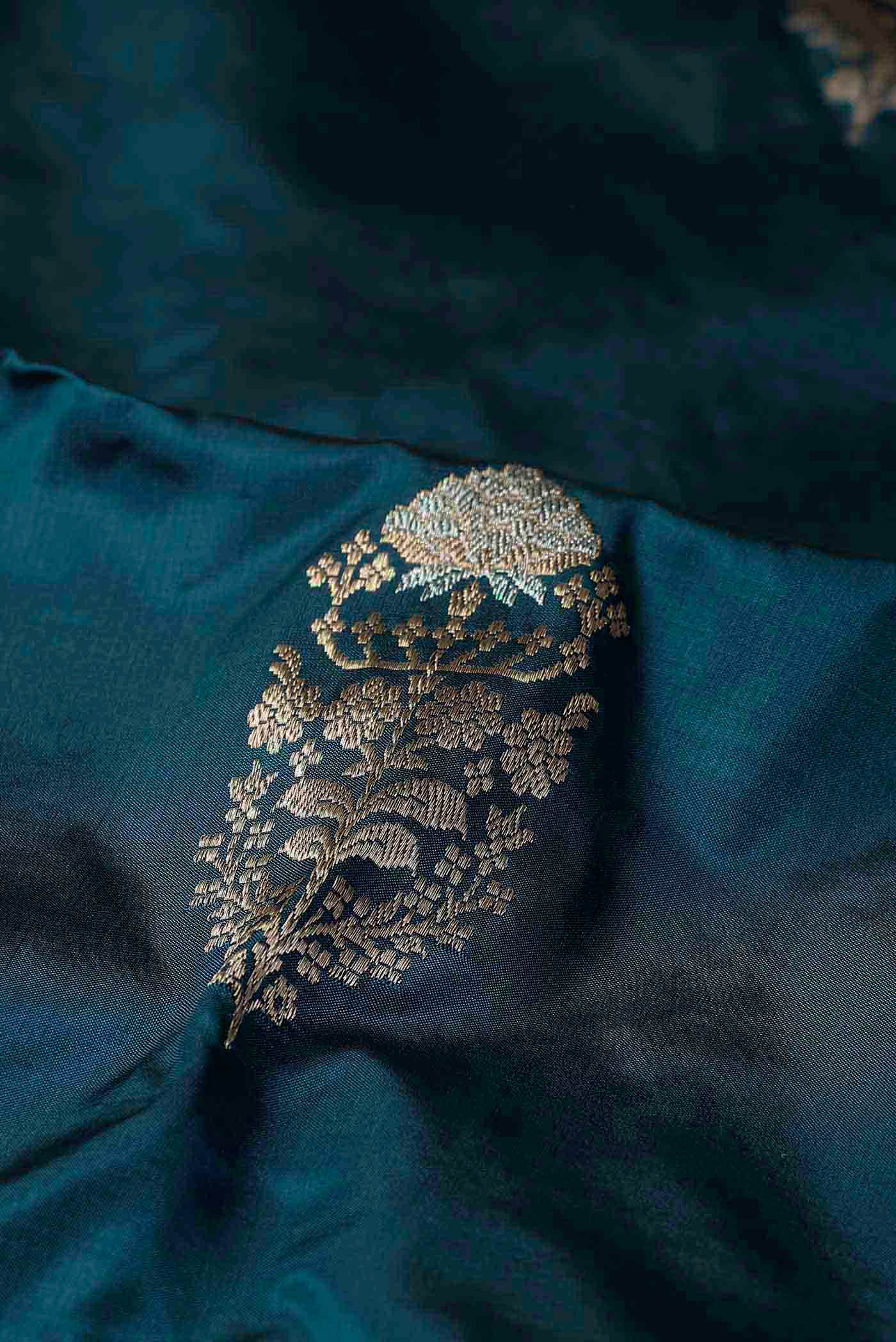 Blue Banarasi Silk Saree