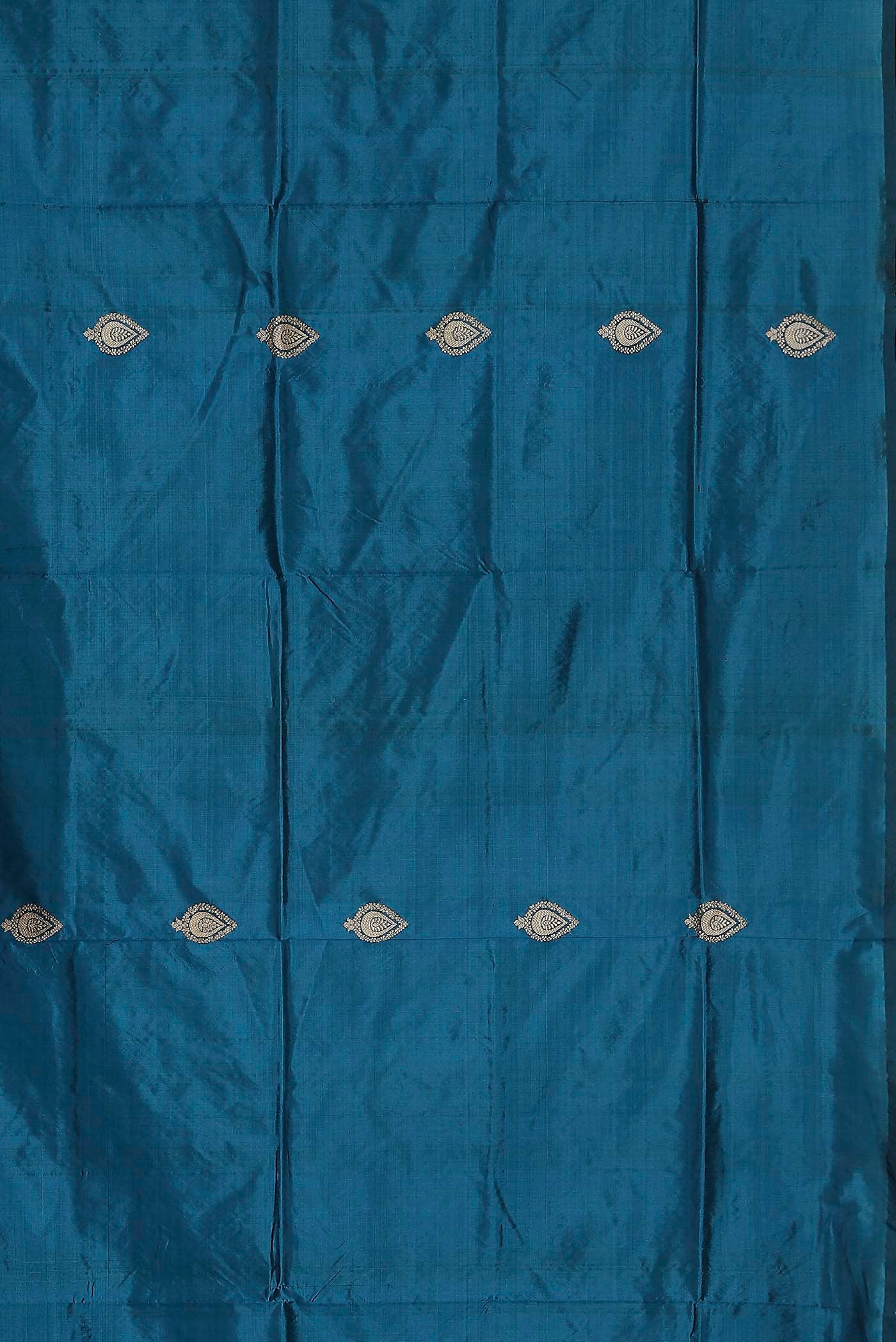 Blue Banarasi Katan Silk Saree