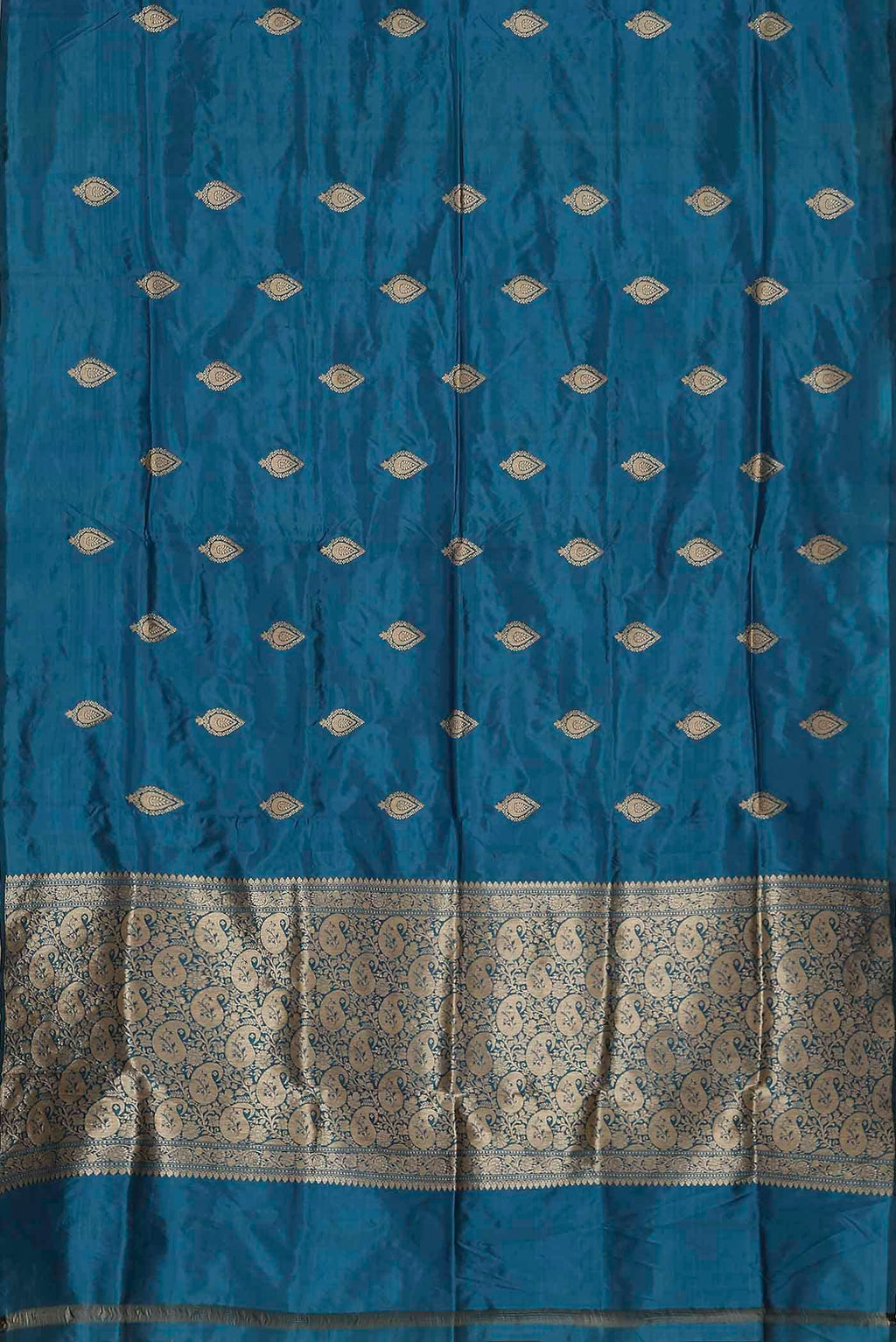 Blue Banarasi Katan Silk Saree