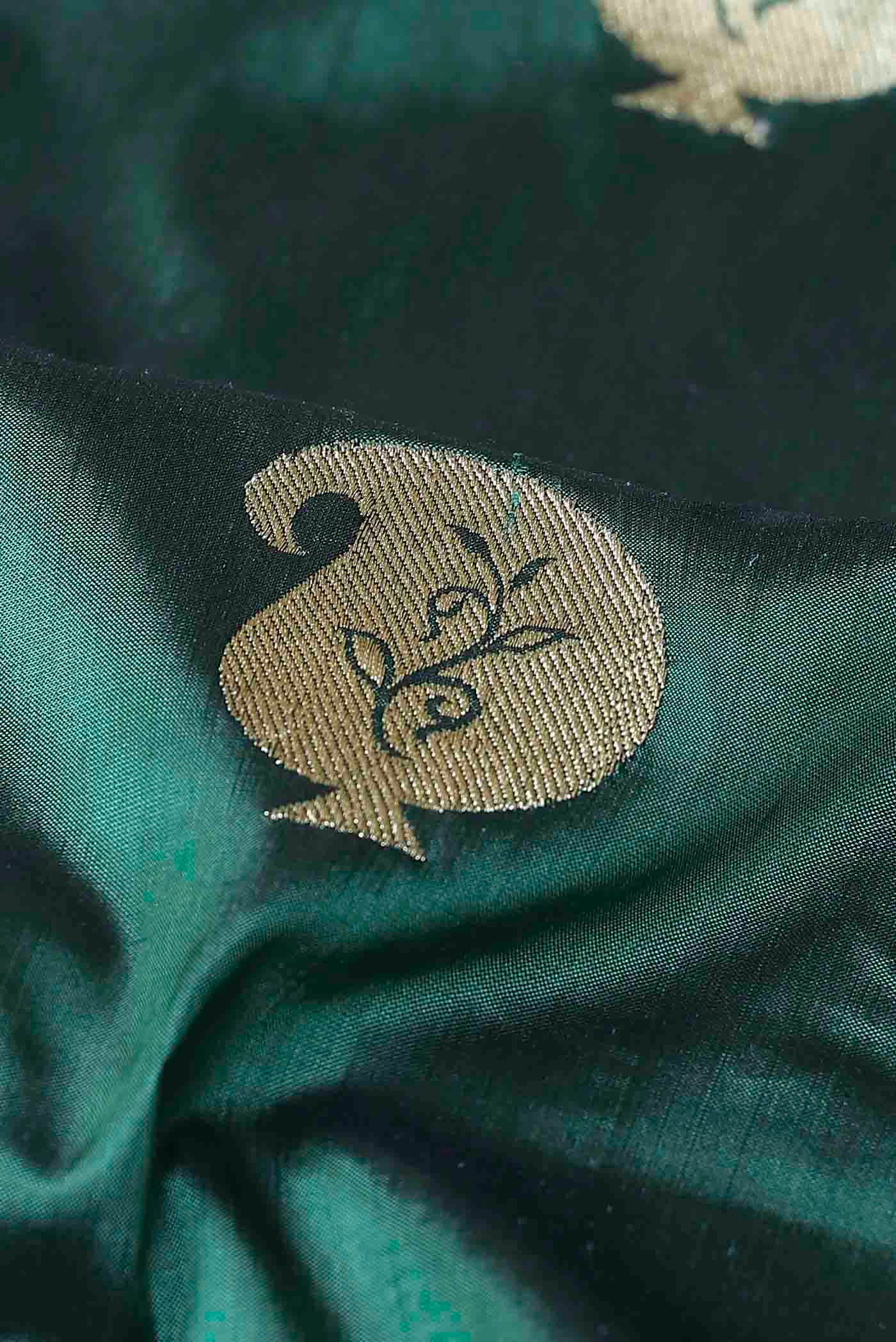 Green Banarasi Katan Silk Saree