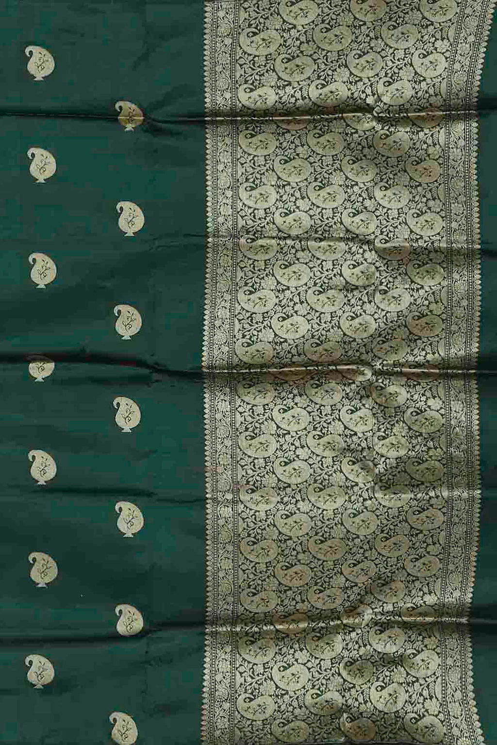 Green Banarasi Katan Silk Saree