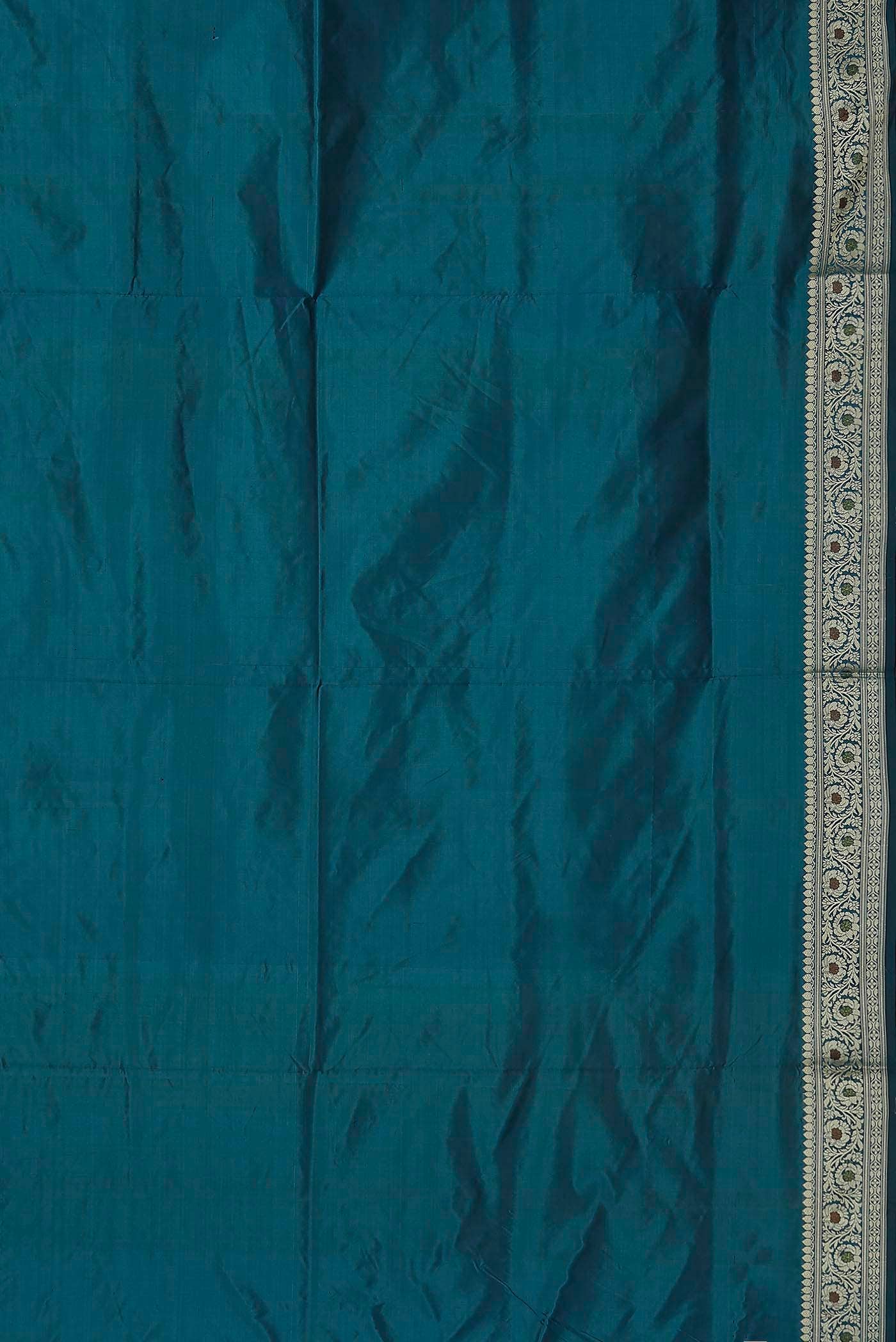 Blue Banarasi Katan Silk Saree