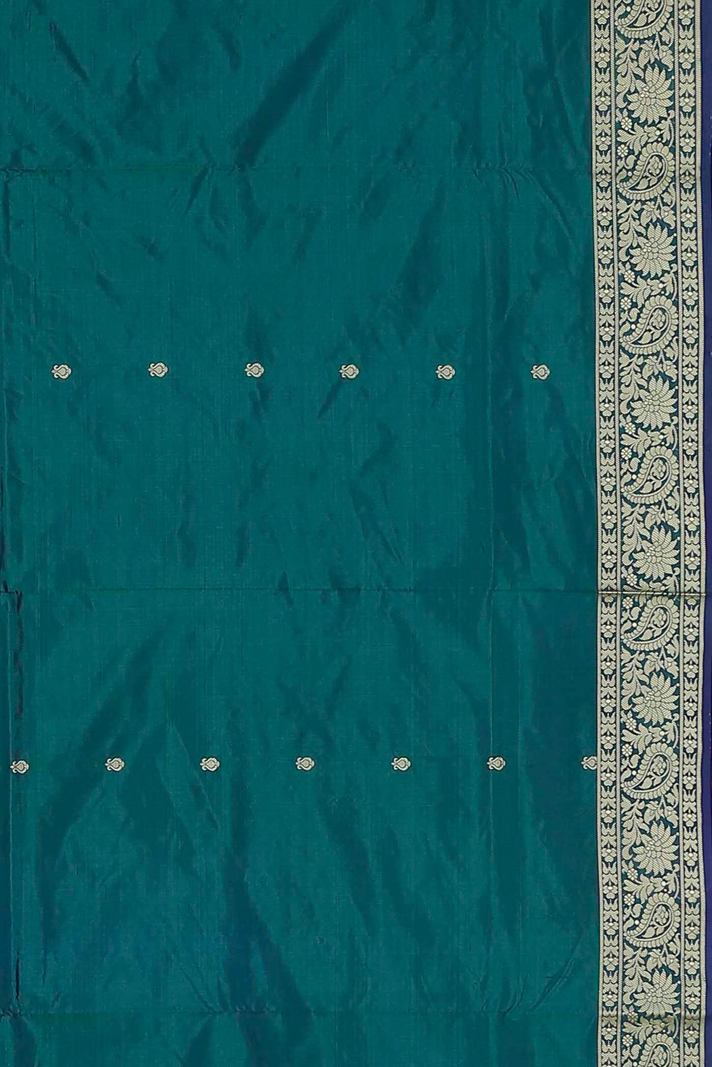 Blue Banarasi Katan Silk Saree