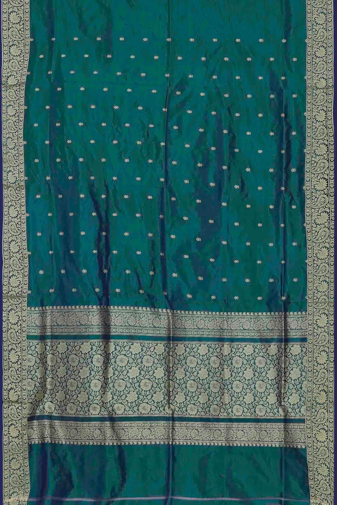 Blue Banarasi Katan Silk Saree