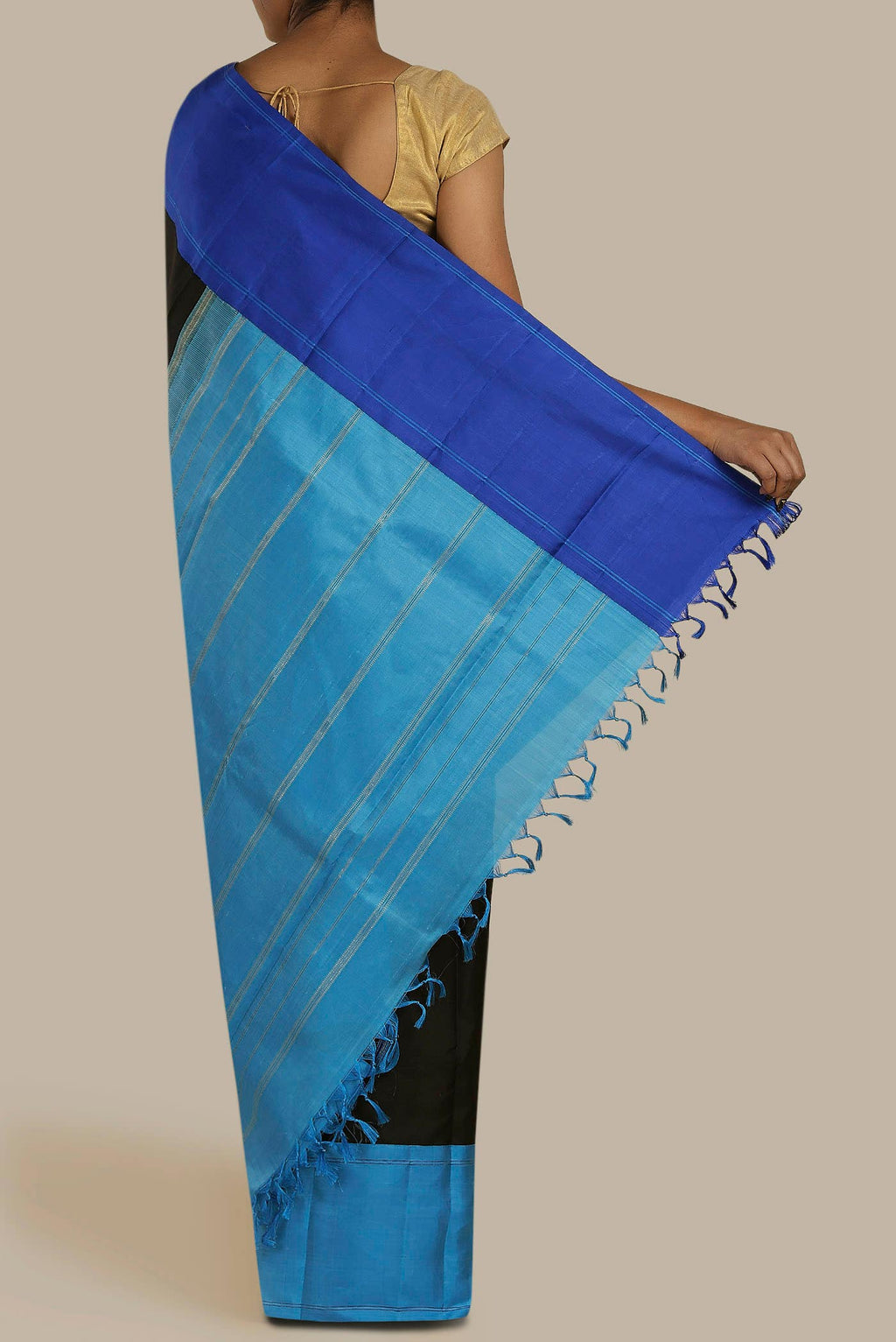 Black Kanchipuram Silk Saree
