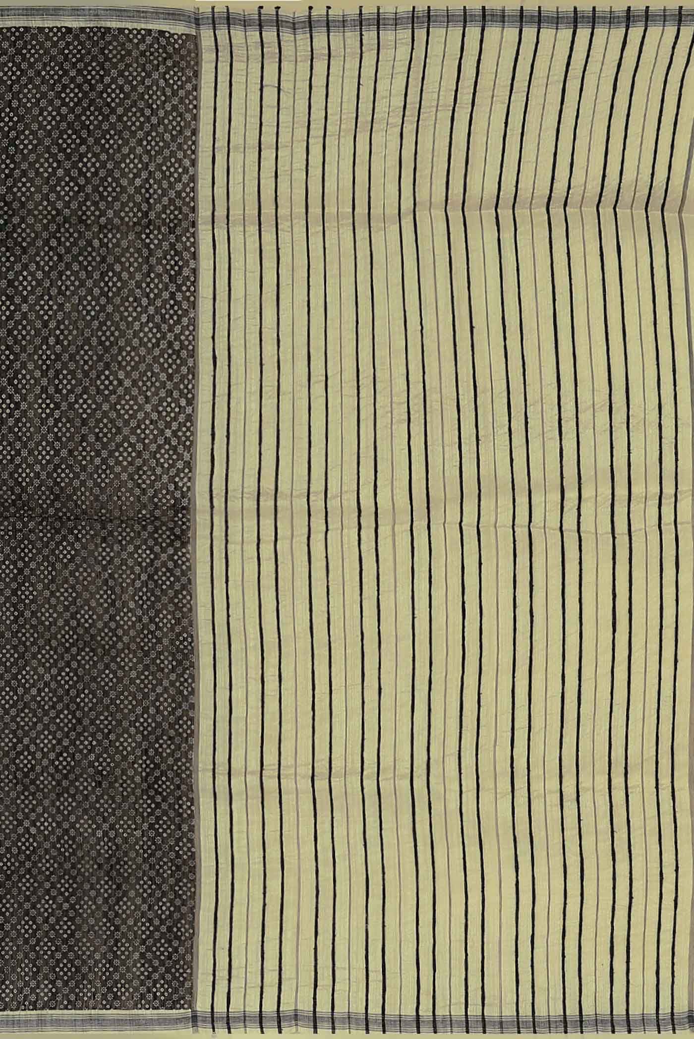 Black Bhagalpuri Tussar Silk Saree