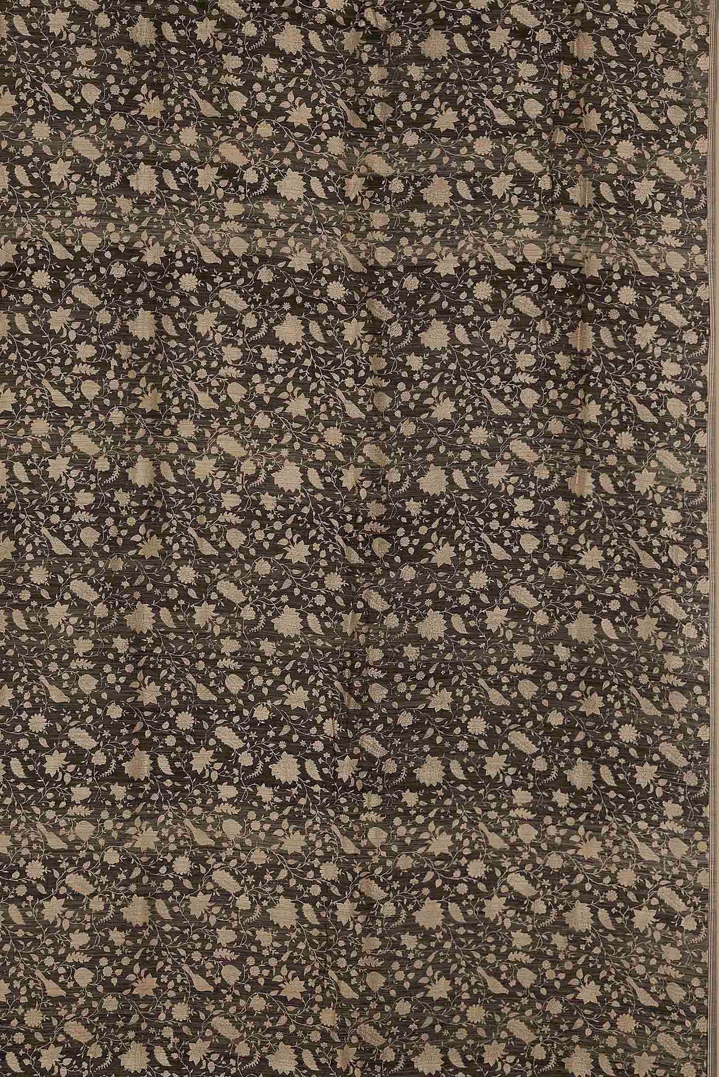 Black Bhagalpuri Tussar Silk Saree